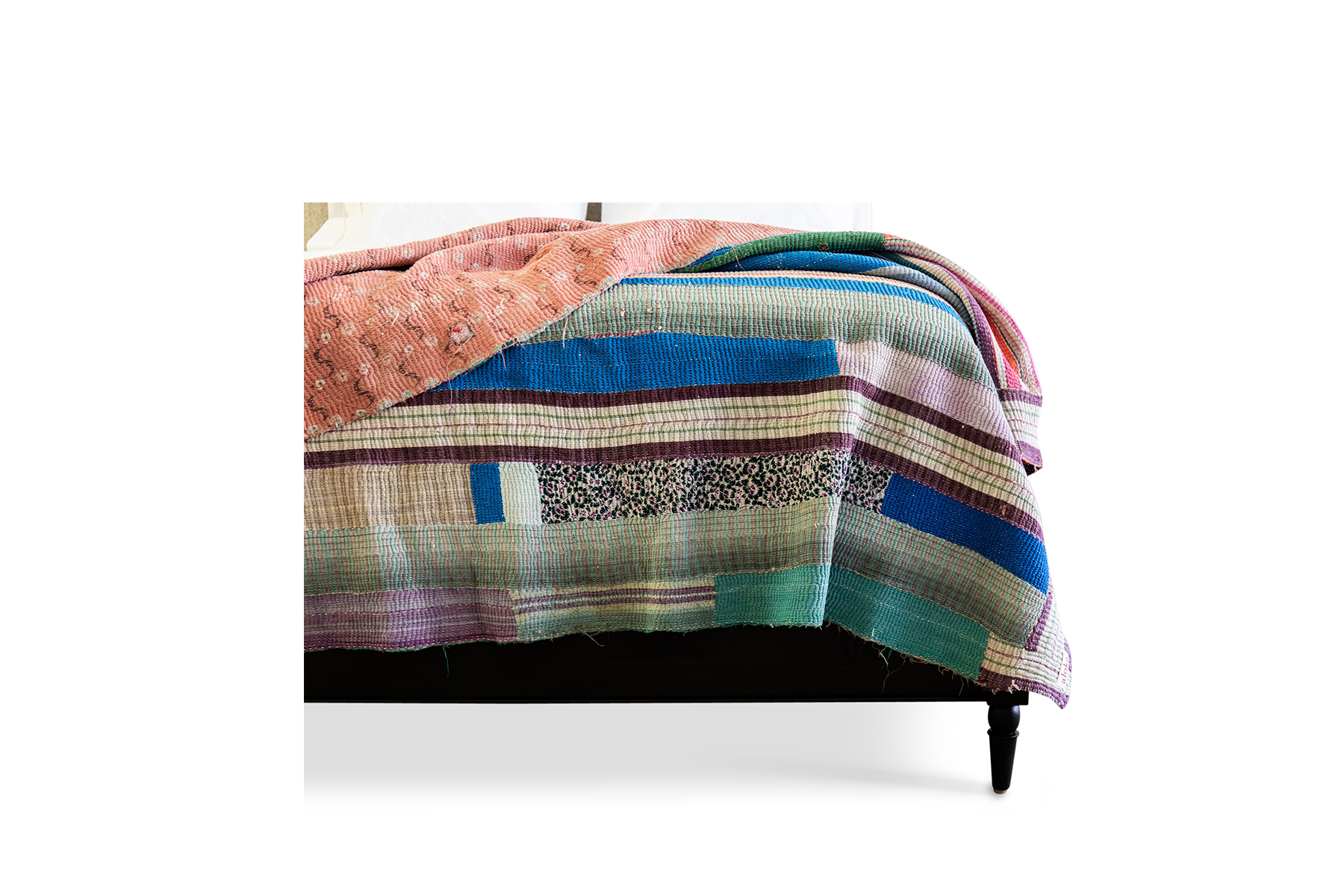 Multicolor Kantha Quilt (Reversible)