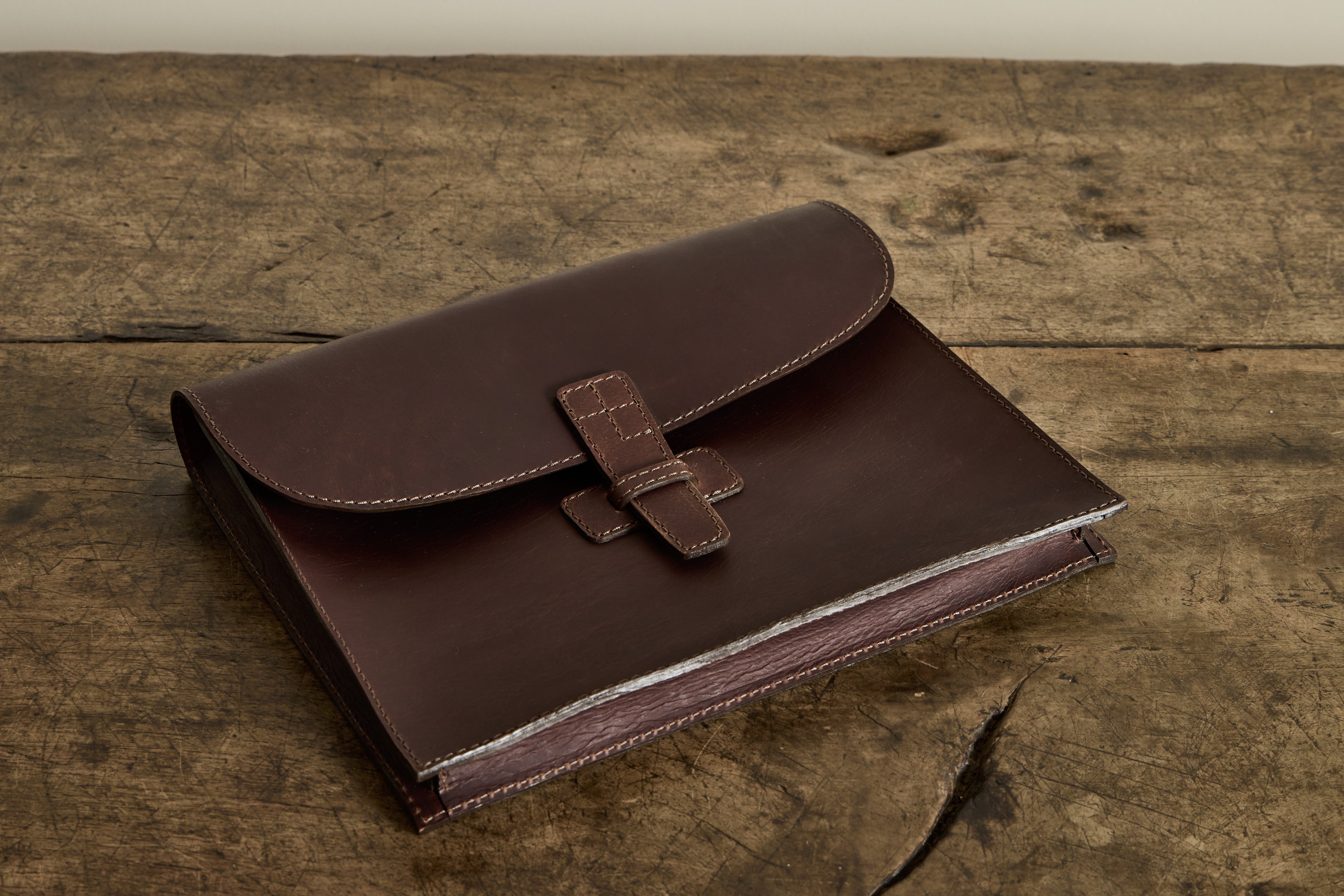 Leather Attache in Chocolate