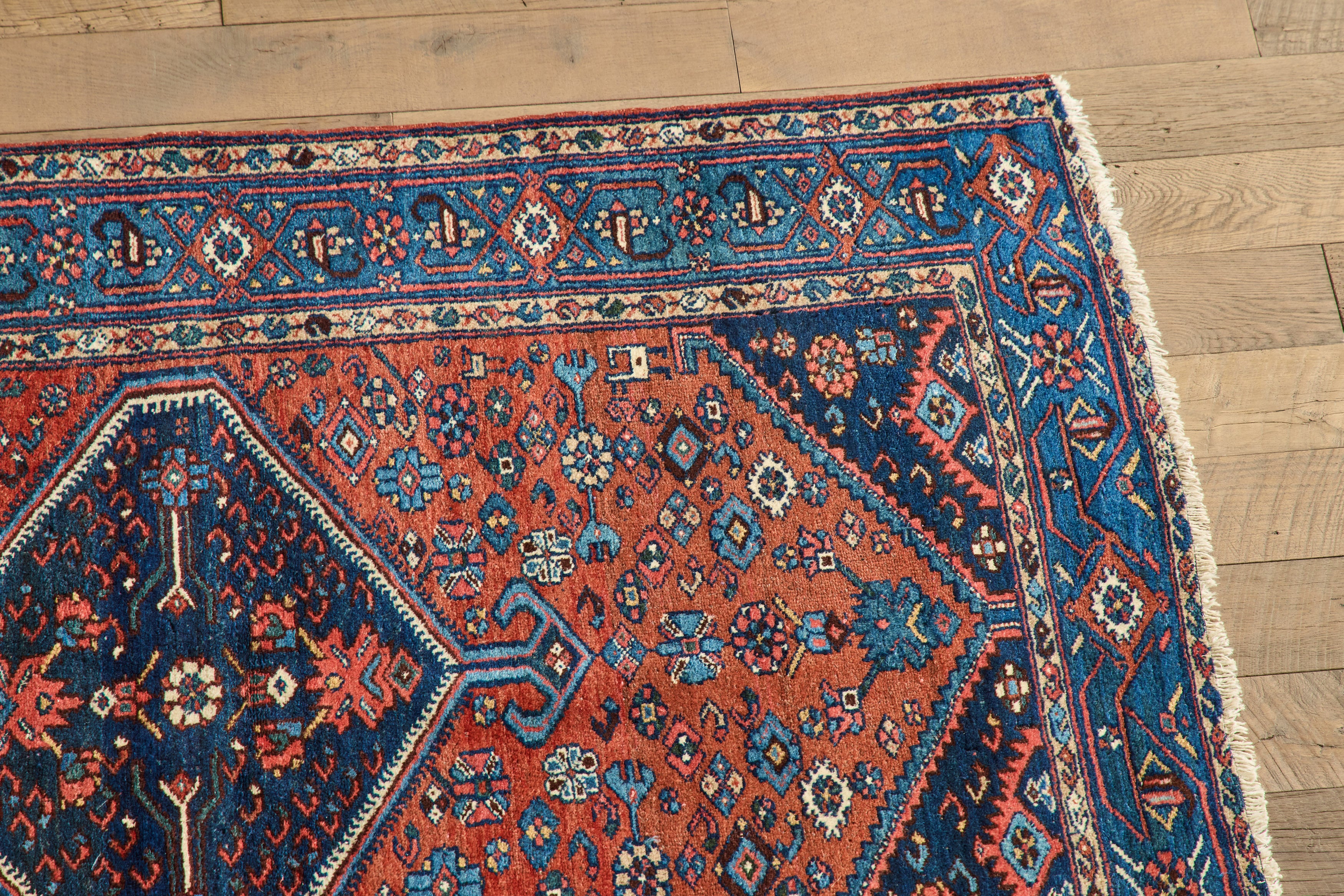 Blue Medallion Malayer Rug 4'6 x 6'7