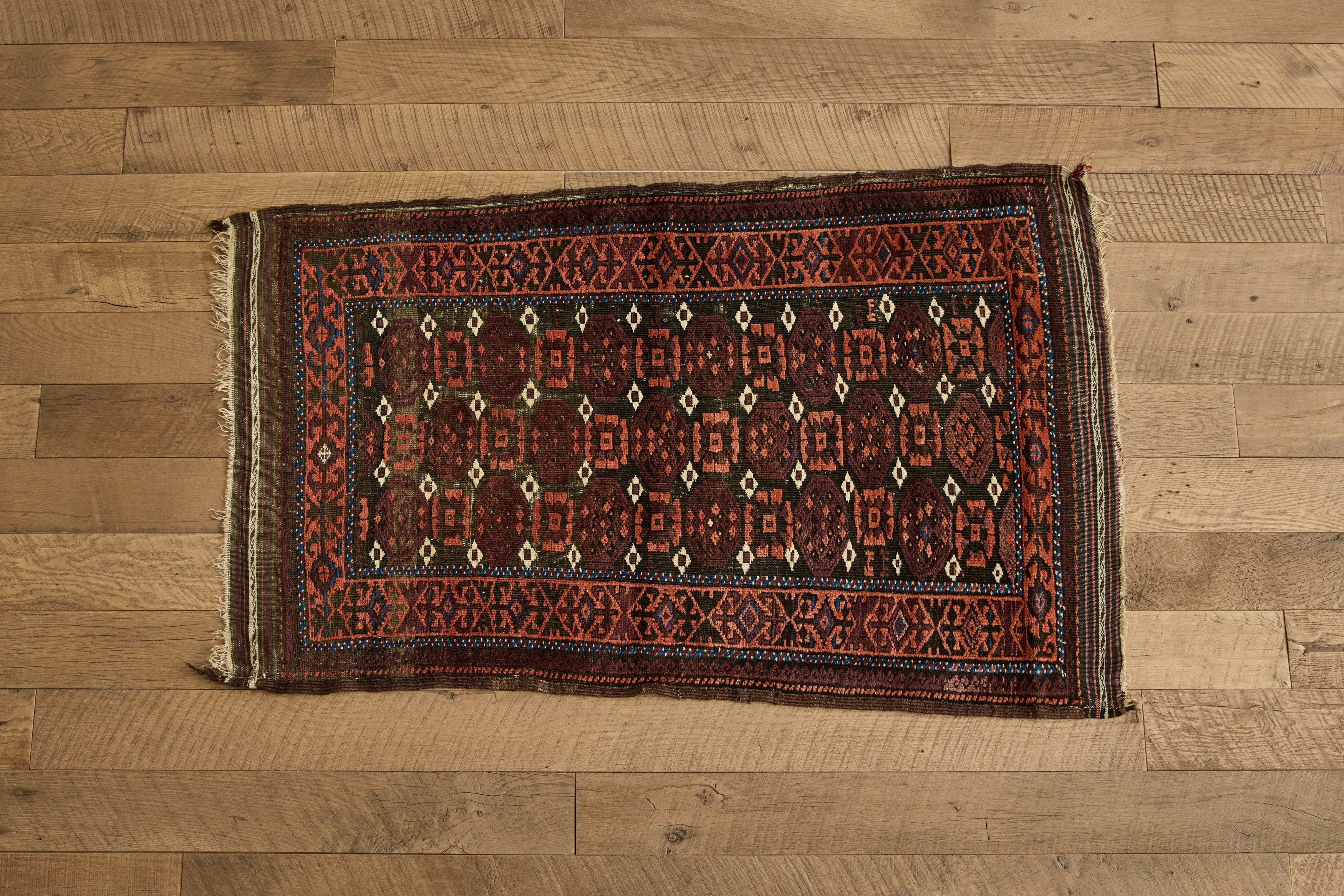 Floral Baluch Rug 3'1 X 4' – Nickey Kehoe Floral Baluch Rug 3'1 X 4' – Nickey Kehoe