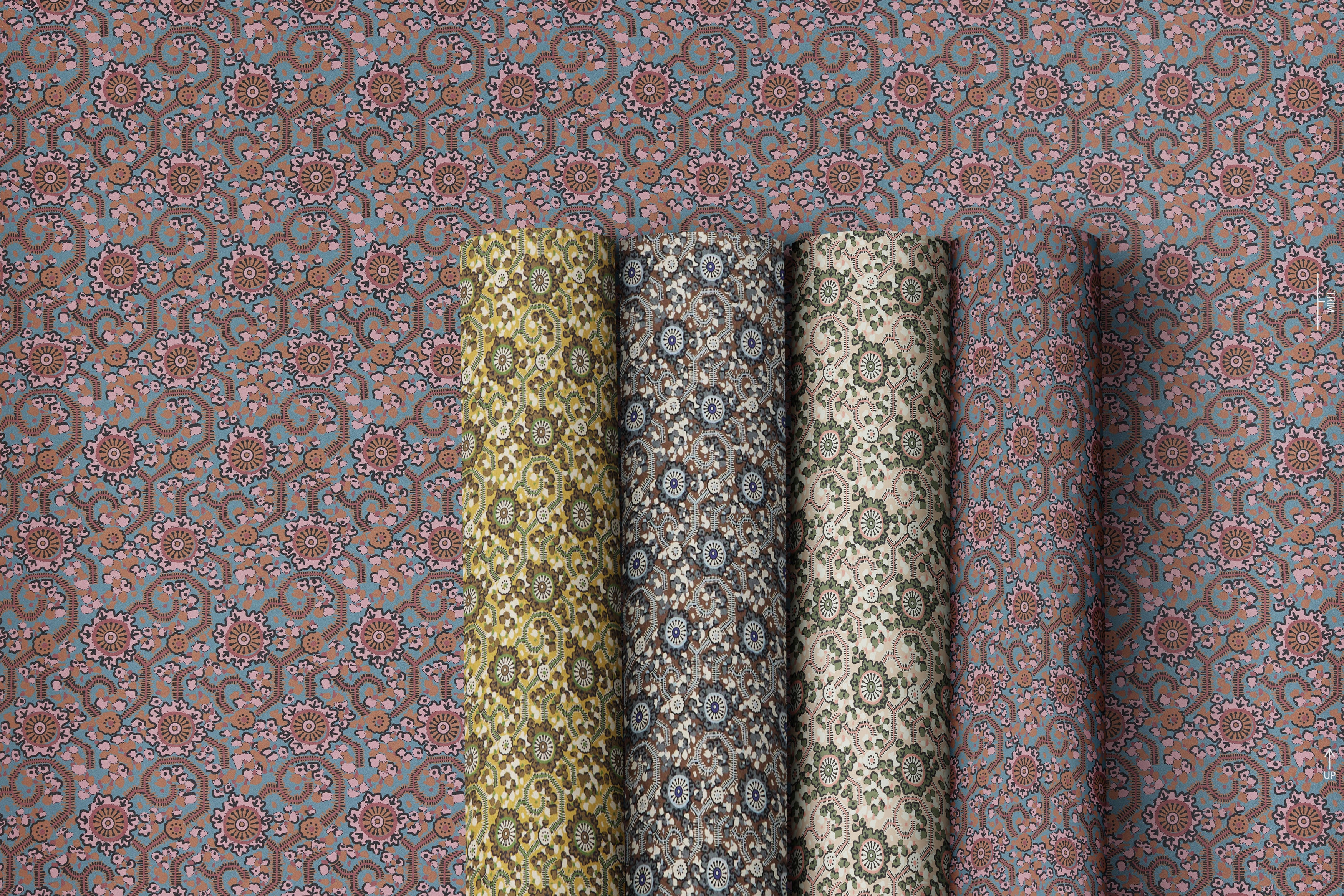 Floral Maze Wallpaper (Multiple Colors)