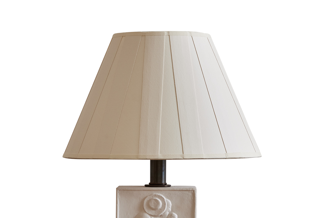 Box Pleated Paper Lampshade, 12"