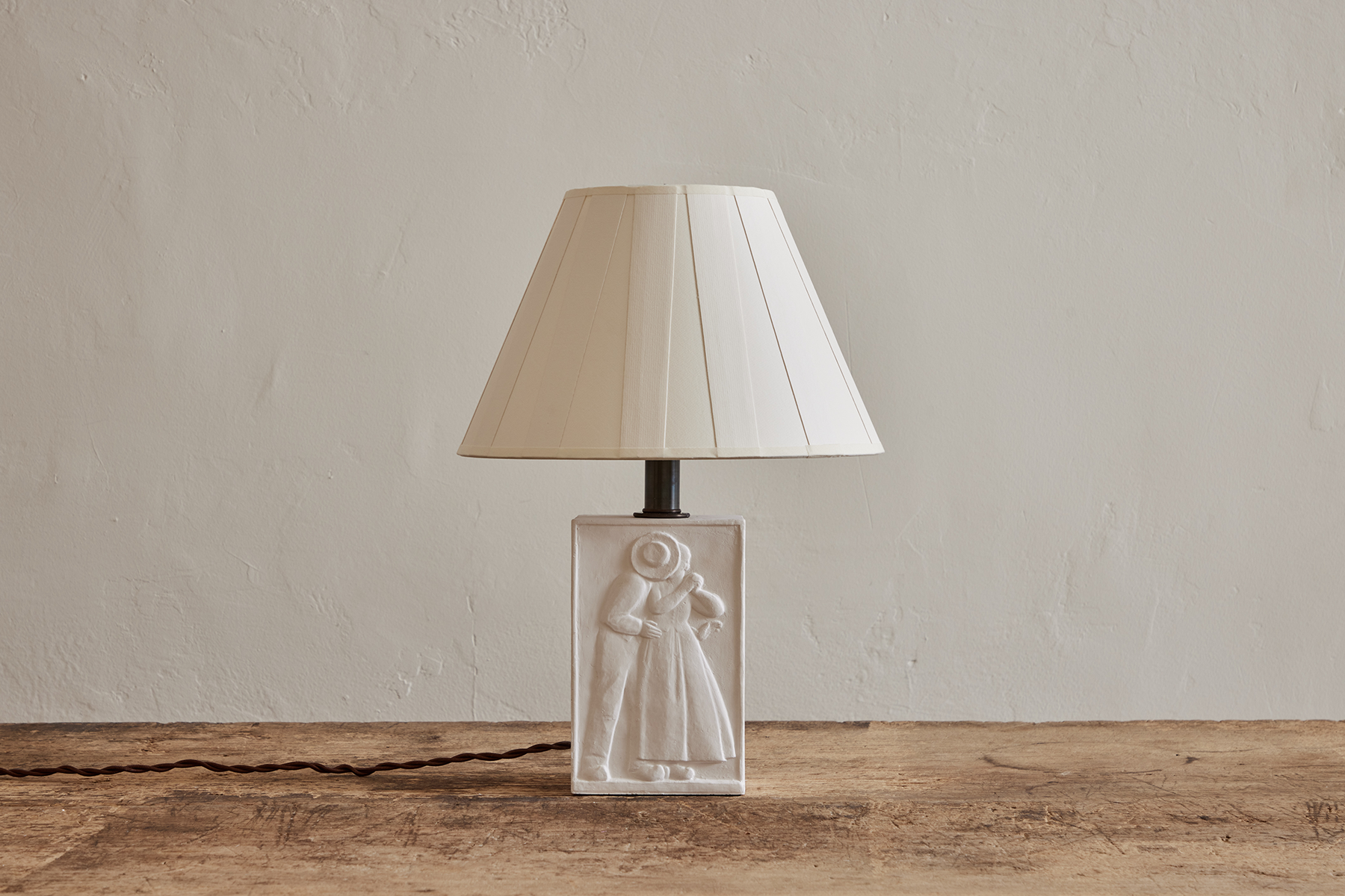 Box Pleated Paper Lampshade, 12"