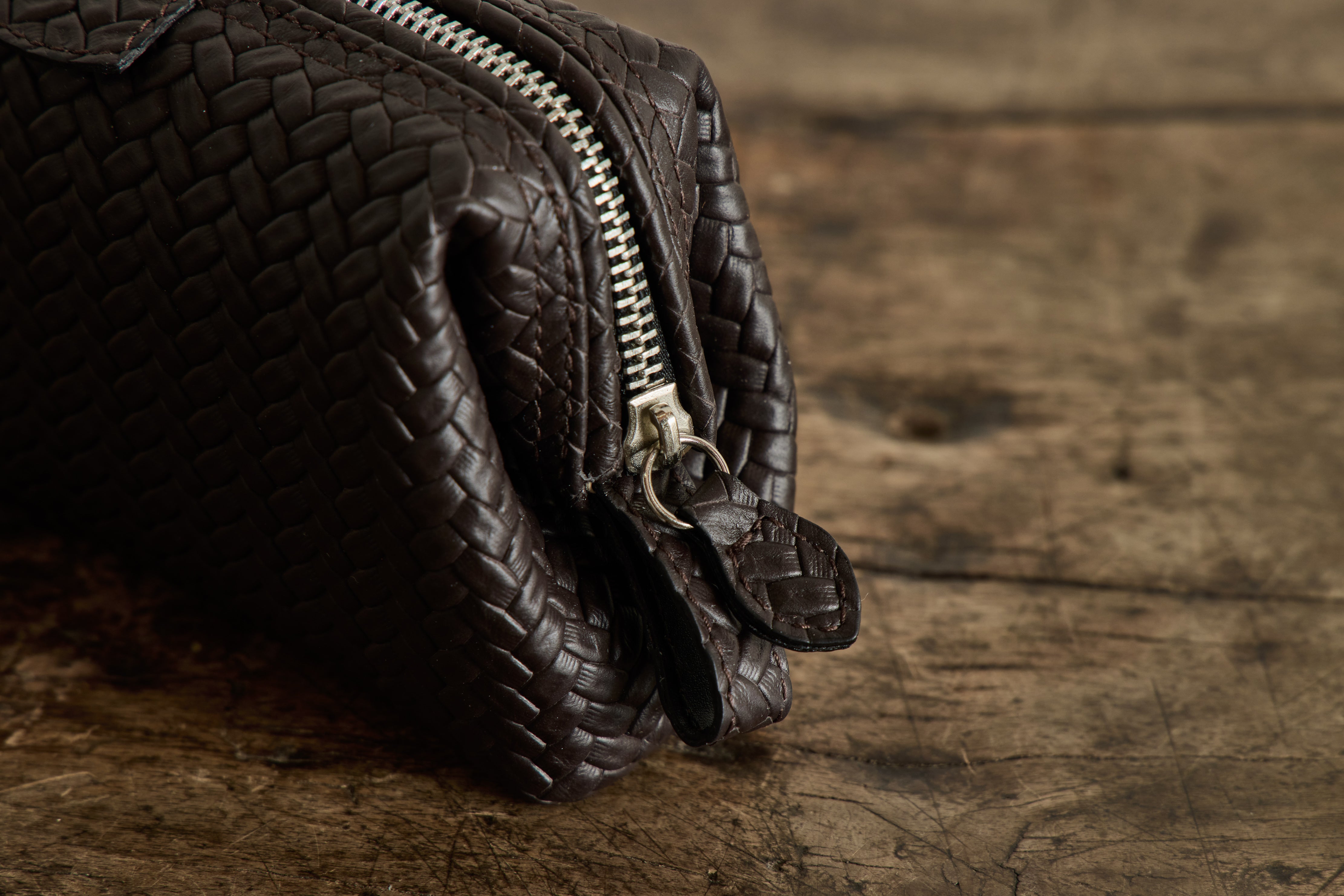 Brown Leather Washbag