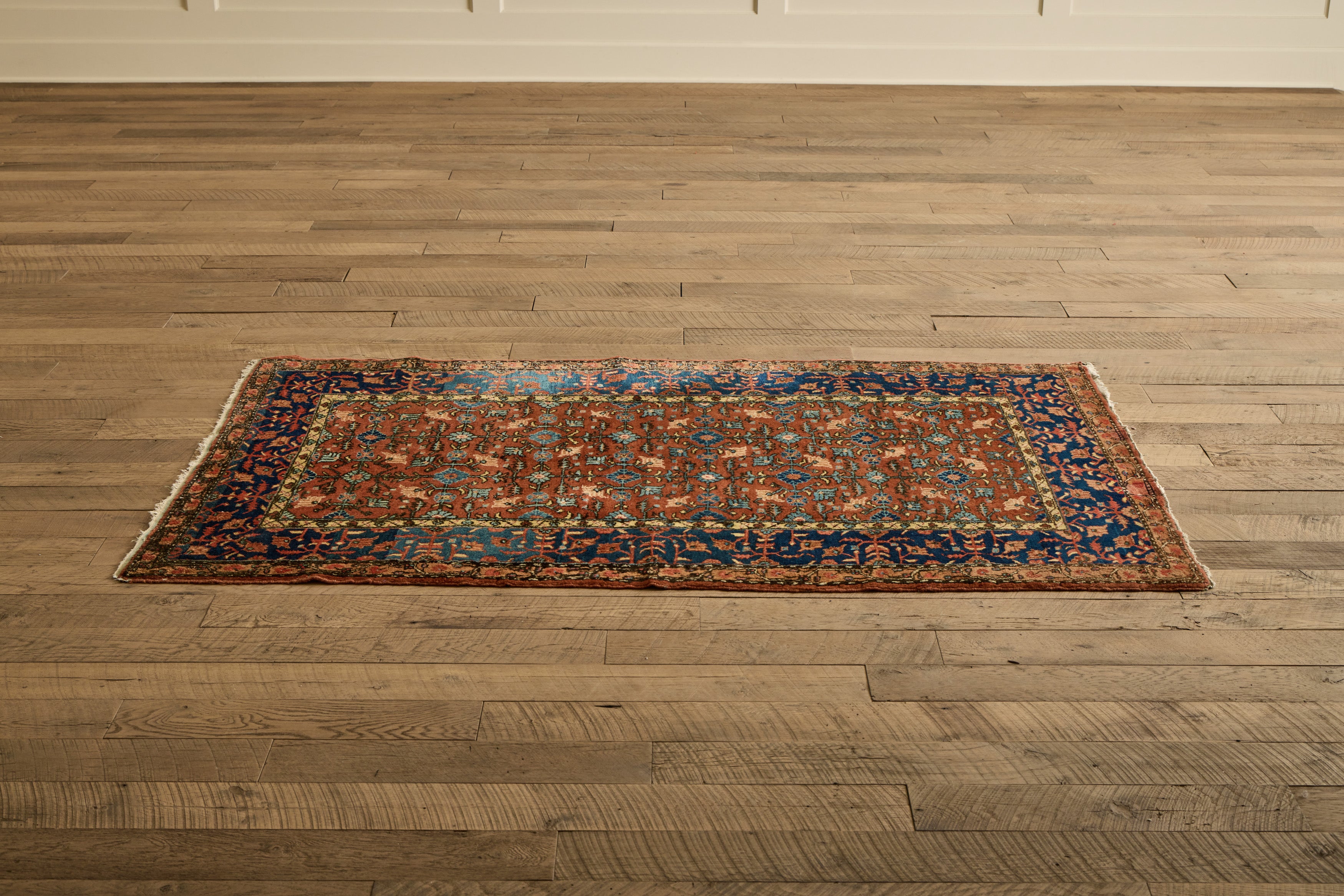 Blue & Red Persian Floral Rug 4’1 X 7’