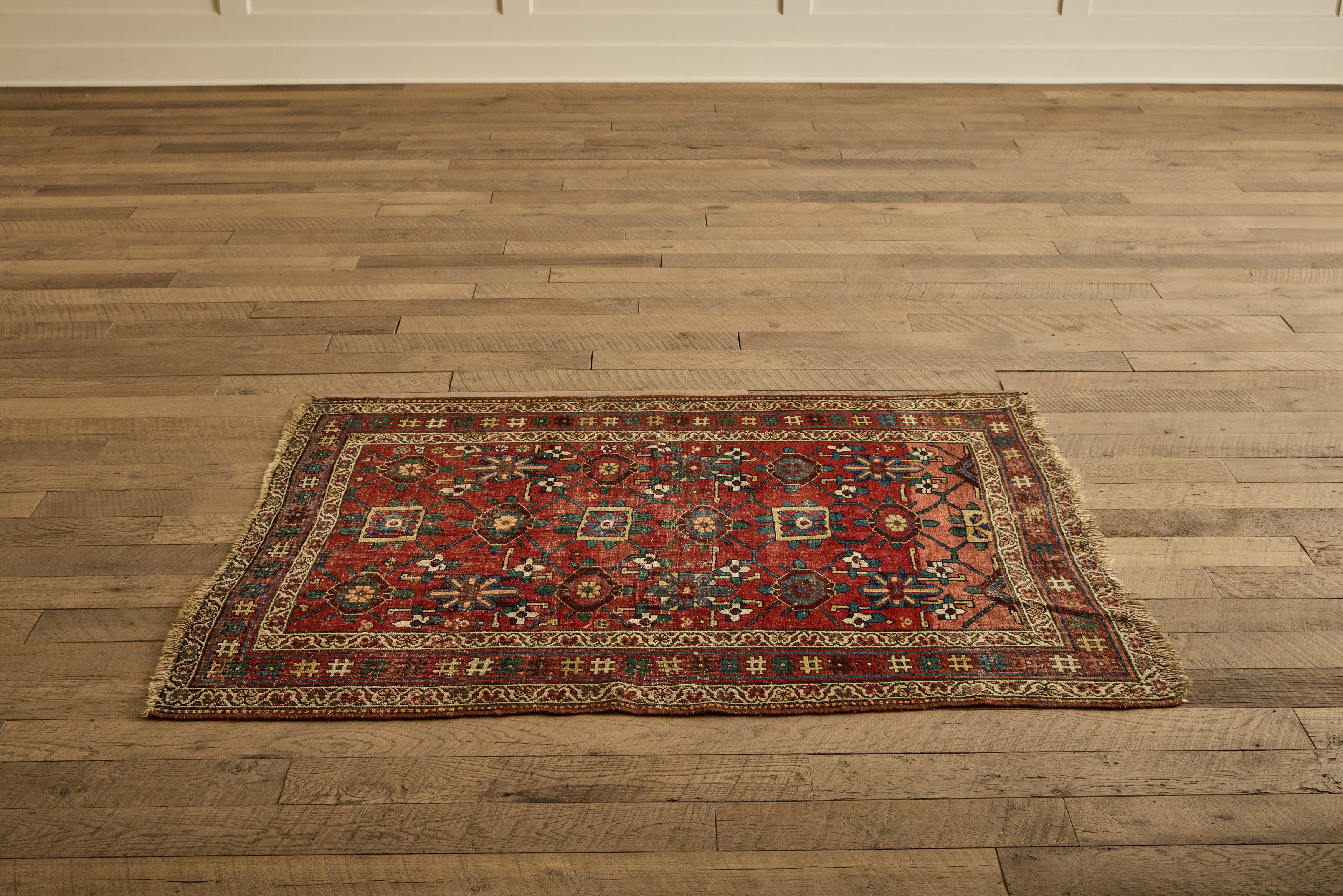 Red Floral Bidjar Rug 4'3 x 6'3