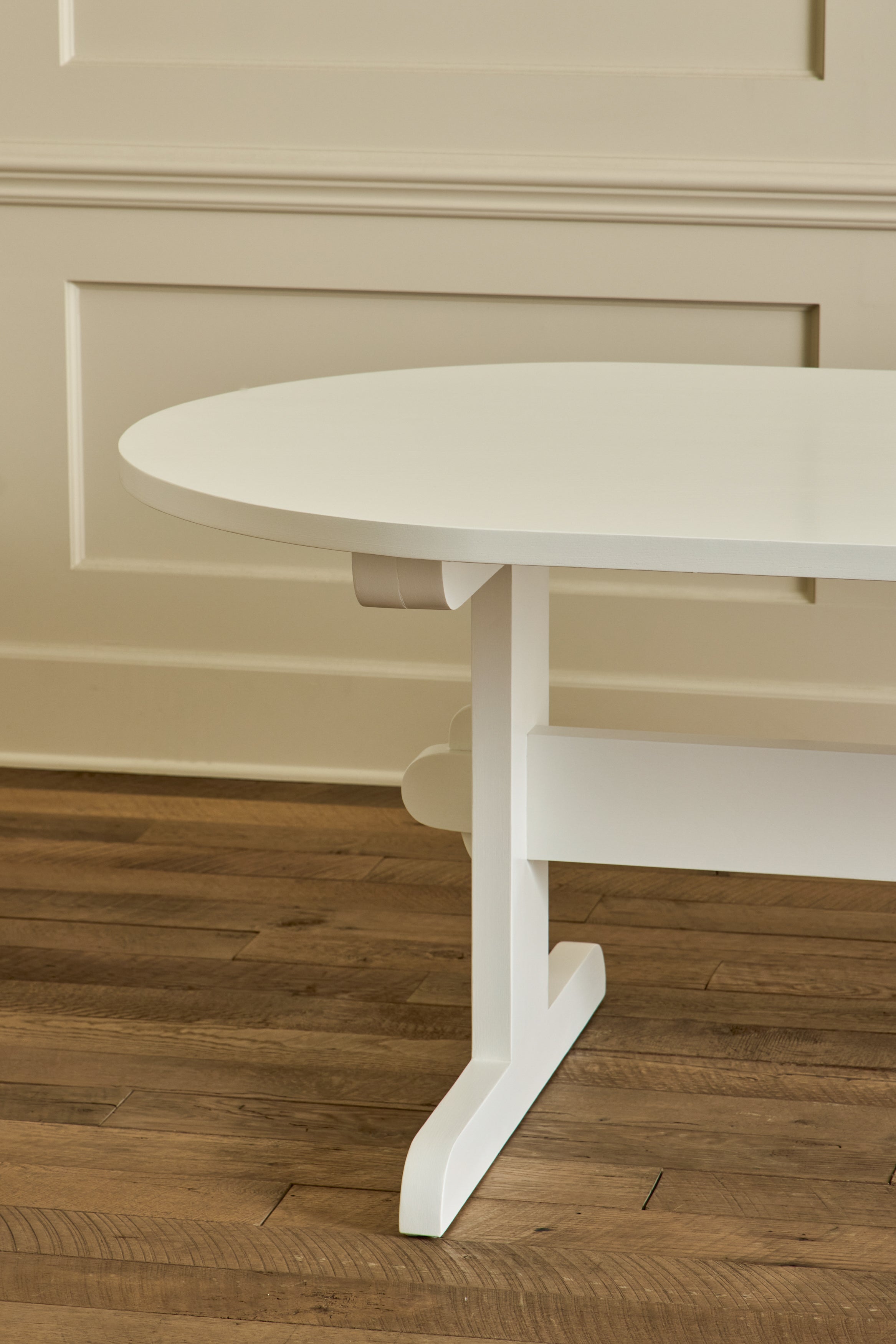 Oval Trestle Dining Table, 96"