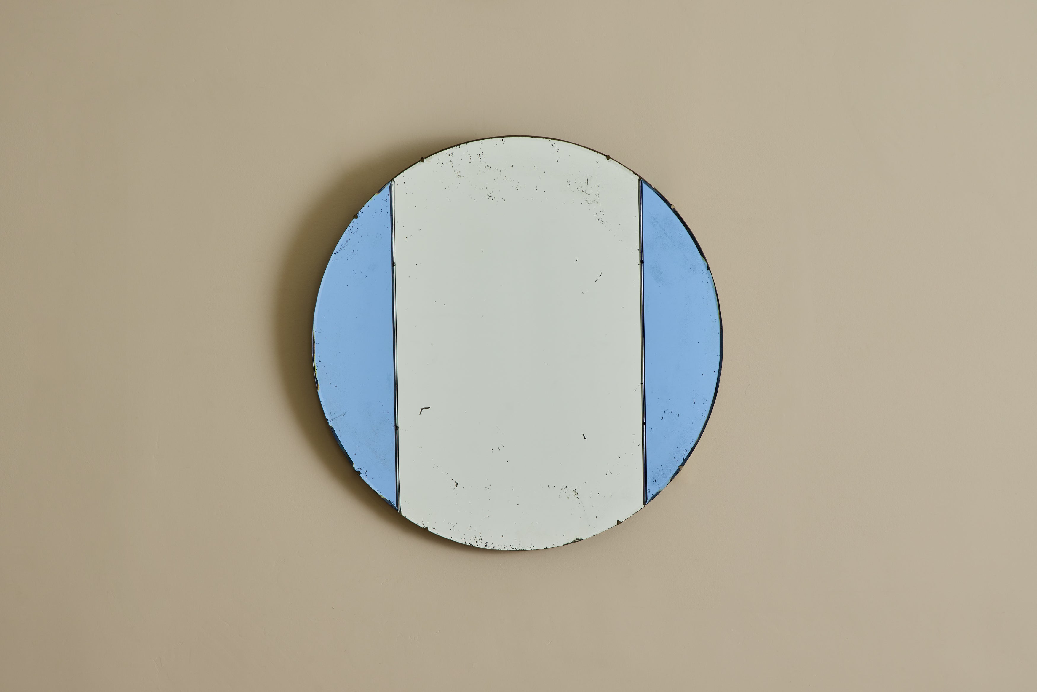 Art Deco Blue Edge Mirror