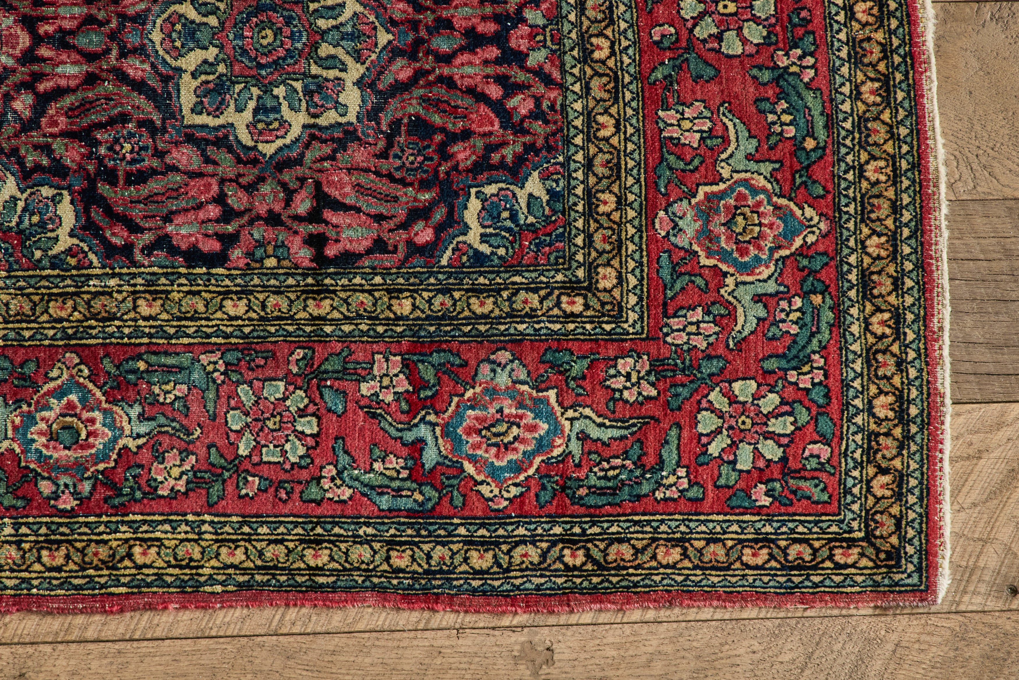 Persian Floral Throw Rug 3'4 X 4'7