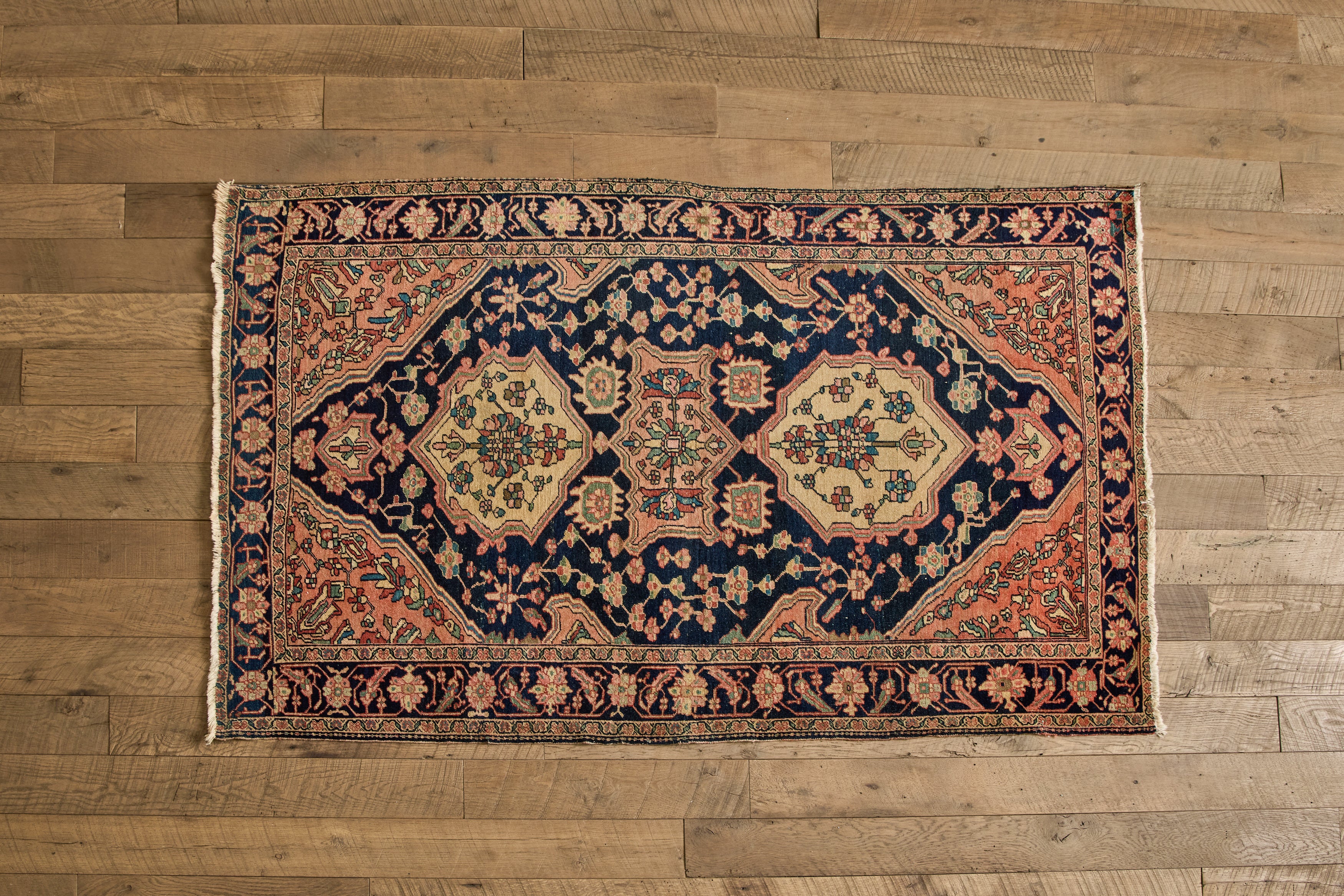 Persian Midnight & Blush Rug 4'2 X 6'9