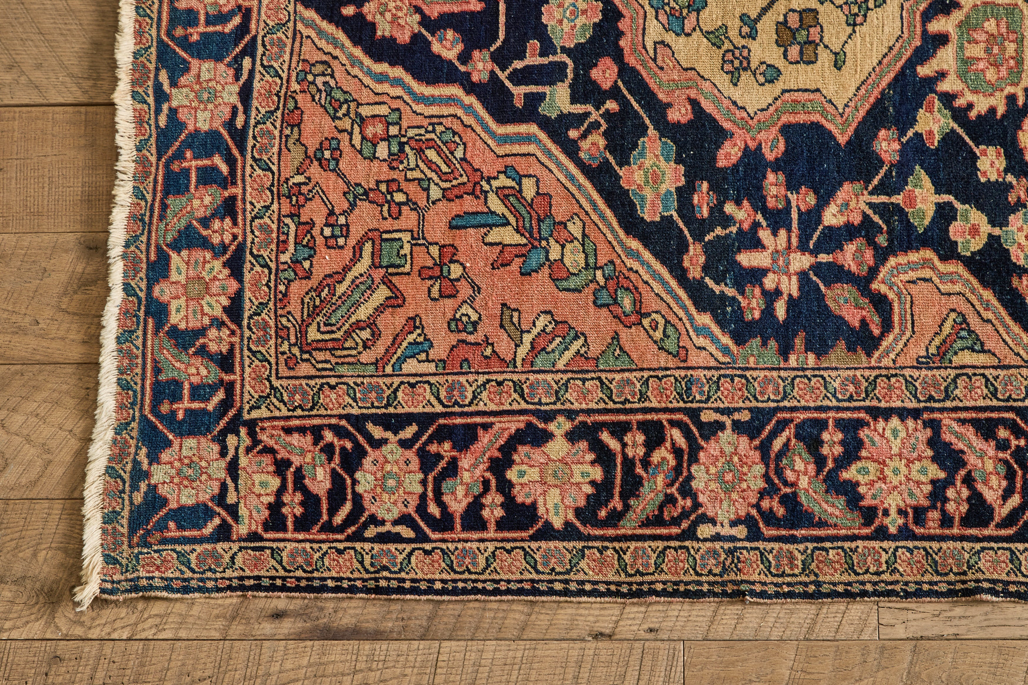 Persian Midnight & Blush Rug 4'2 X 6'9