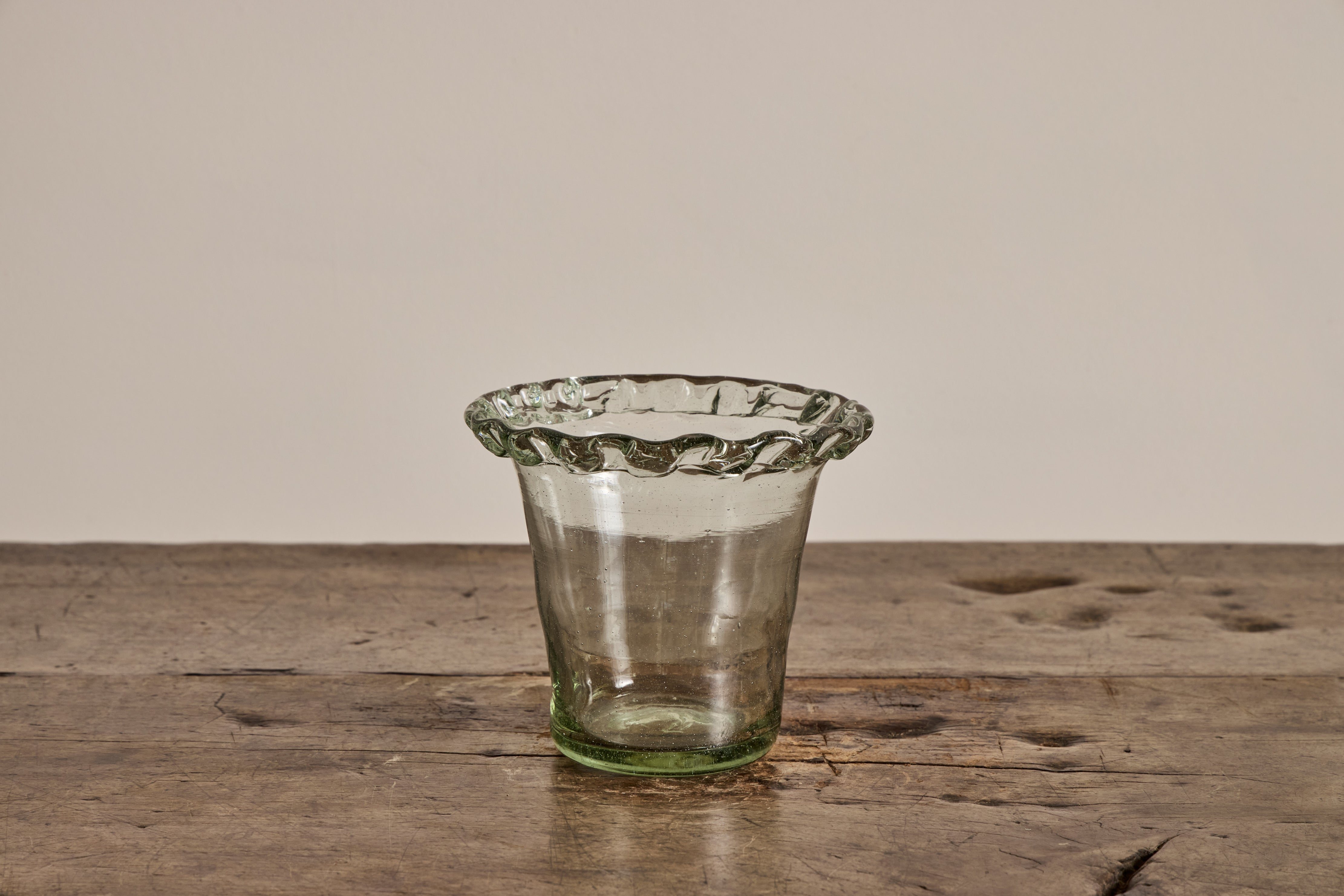 Glass Pie Crust Vase