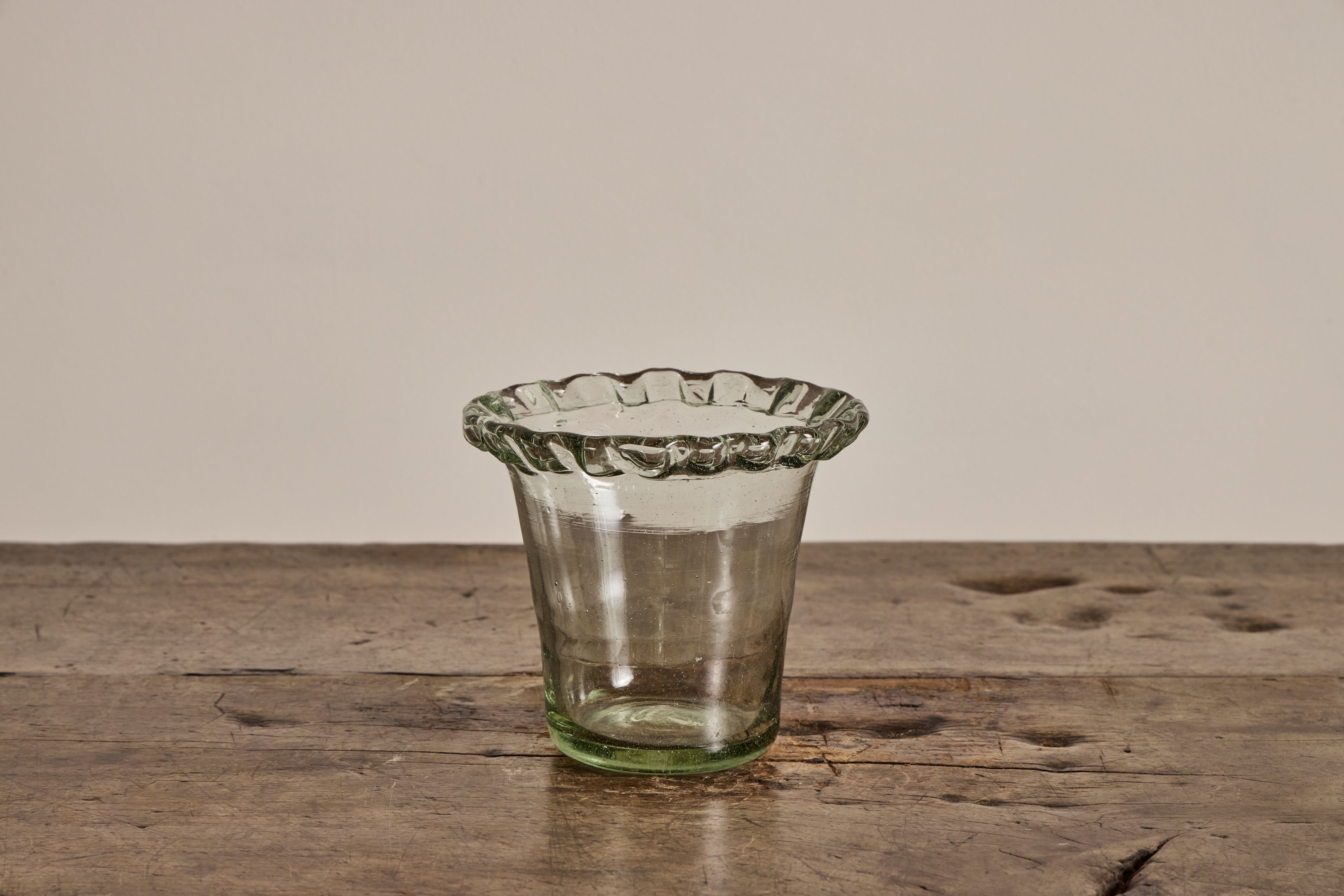 Glass Pie Crust Vase
