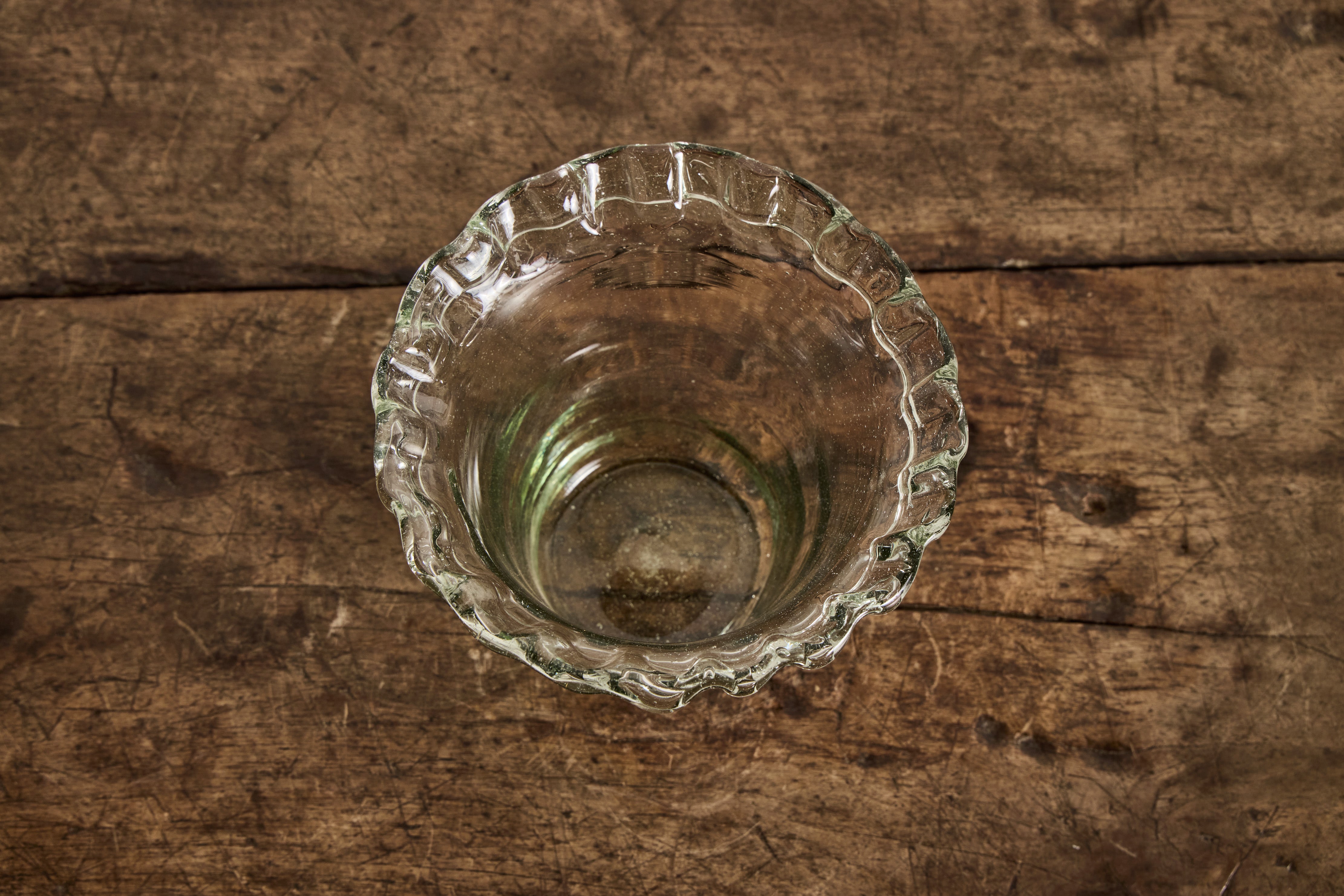 Glass Pie Crust Vase
