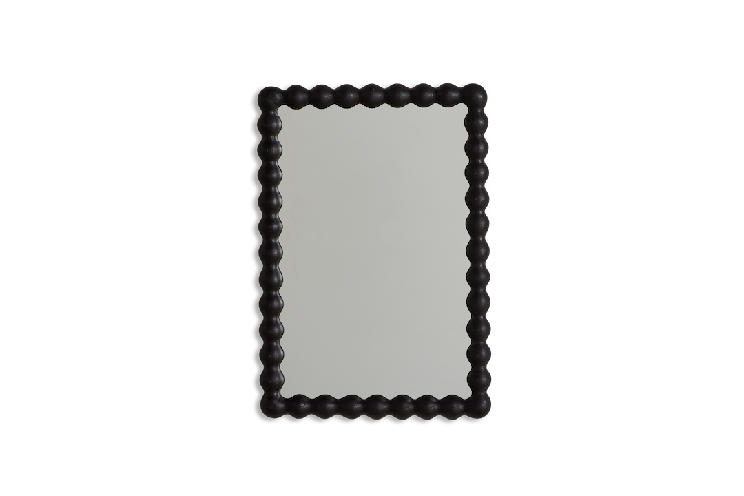 Small Bobbin Mirror in Black