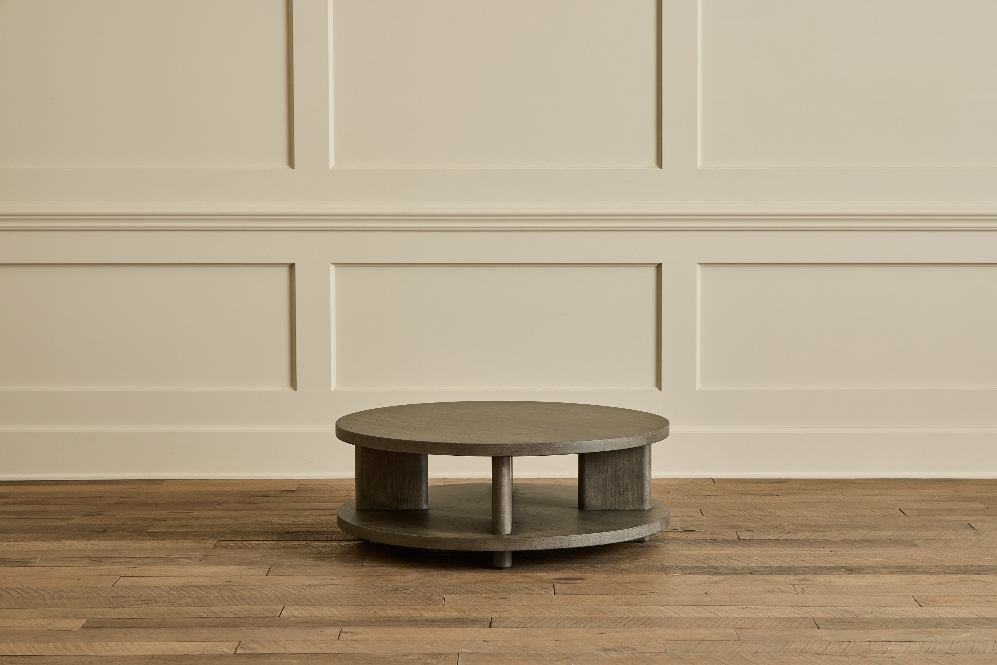 Round Shelf Coffee Table, 36"
