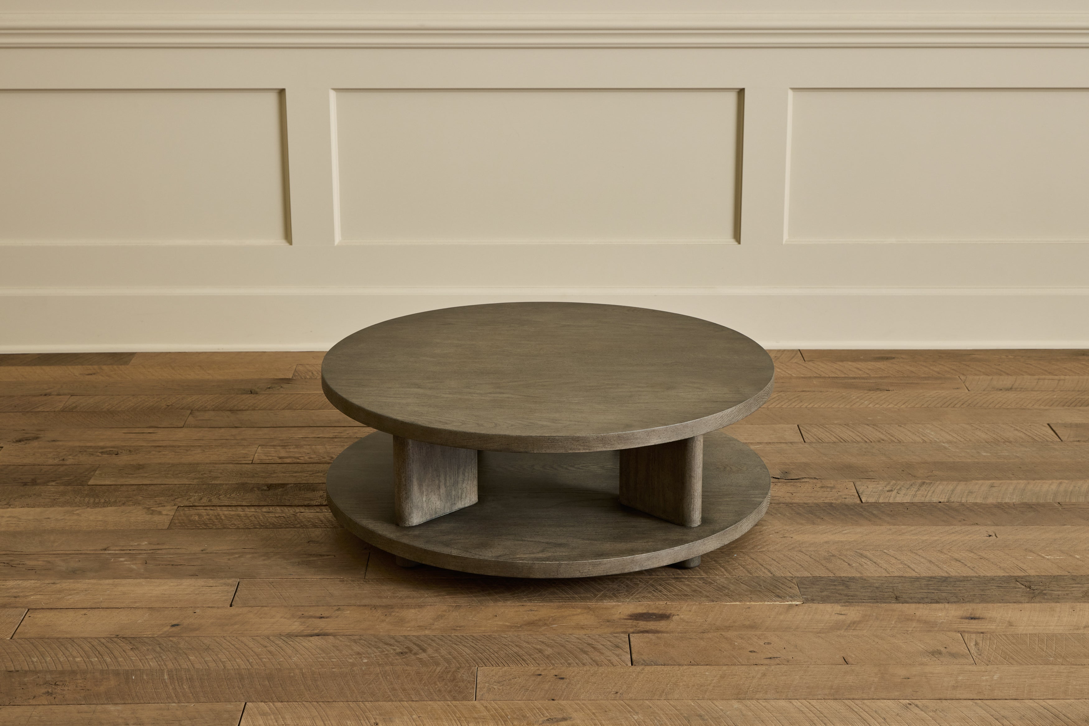 Round Shelf Coffee Table, 36"