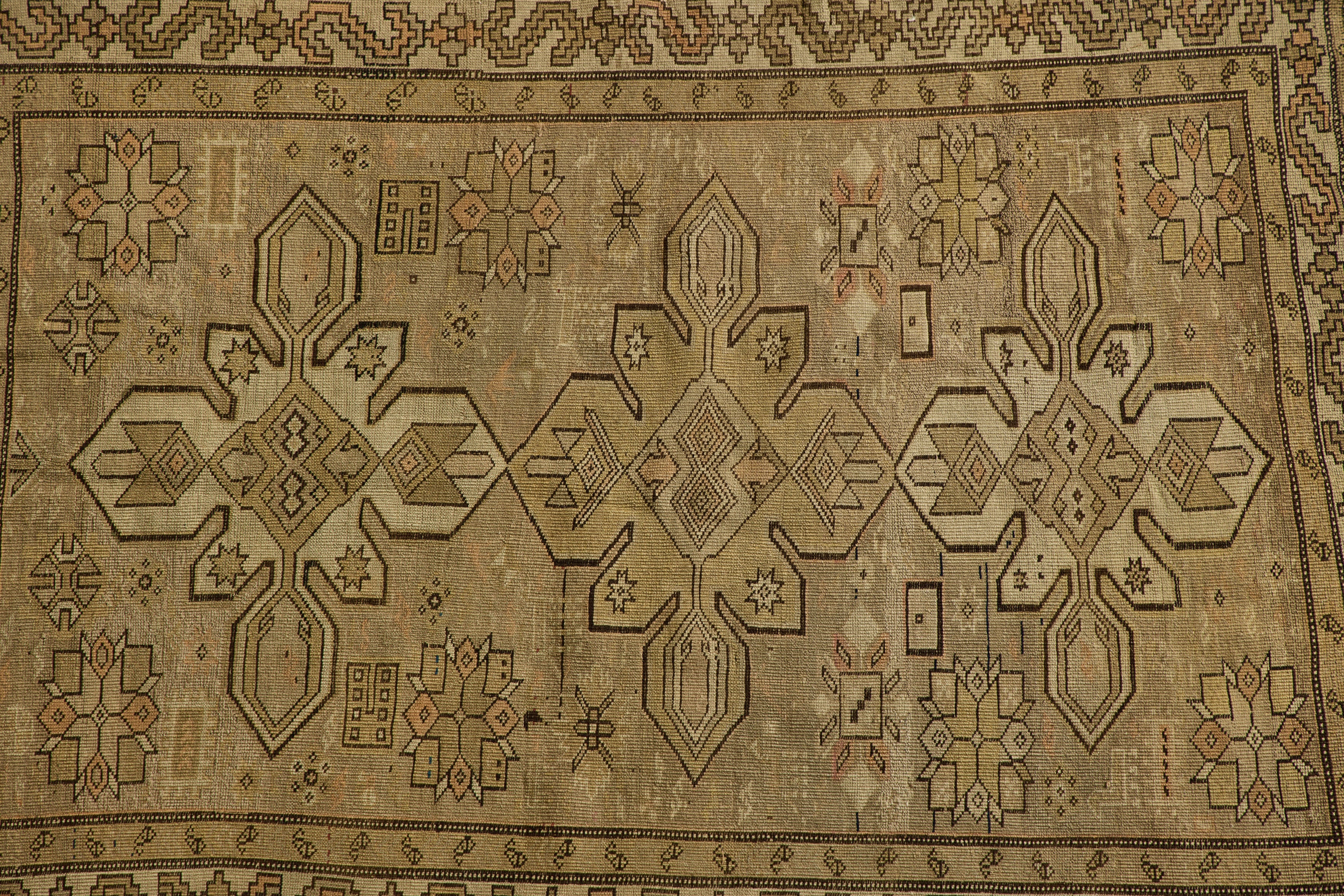 Beige Tribal Rug 3'9 X 5'