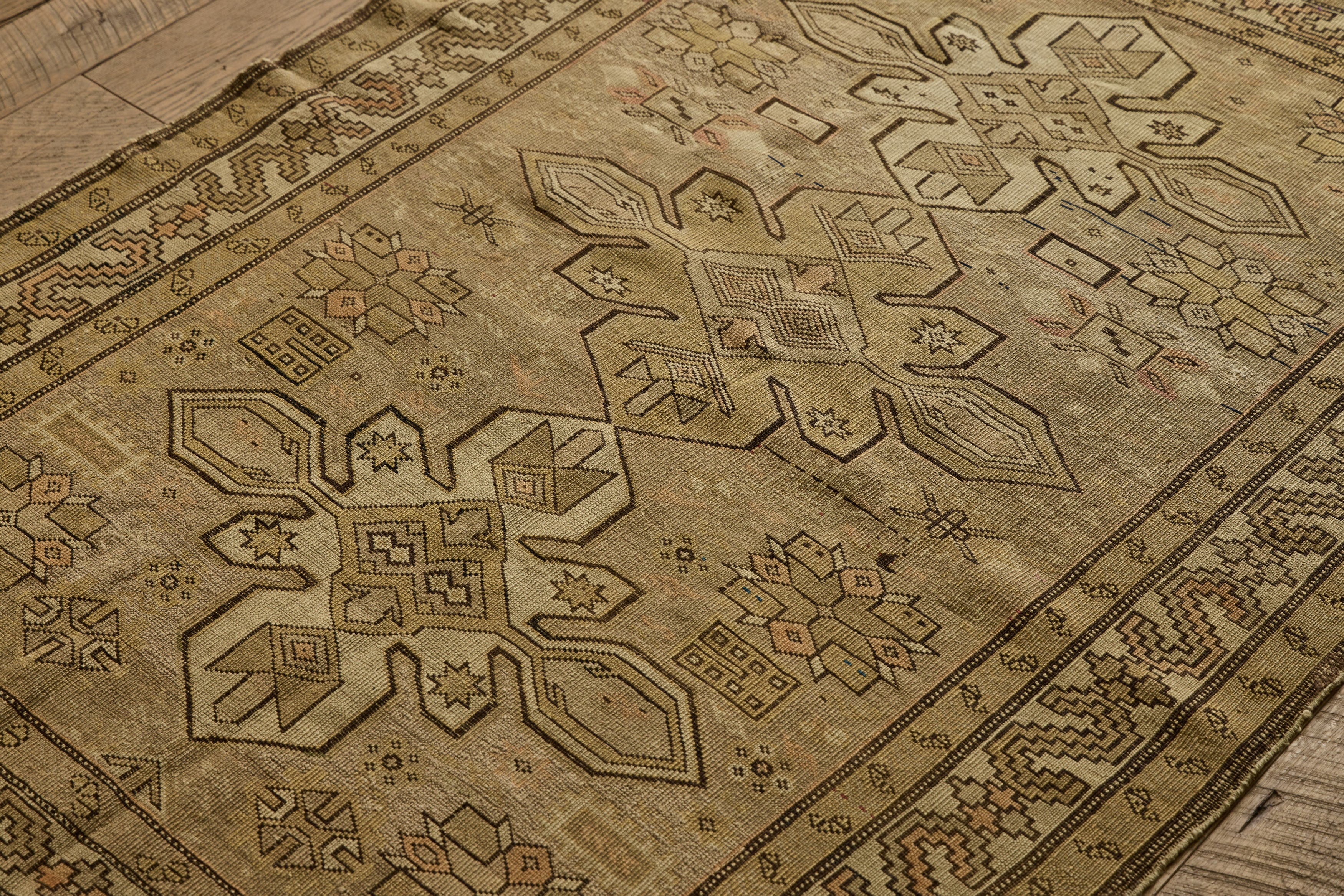Beige Tribal Rug 3'9 X 5'