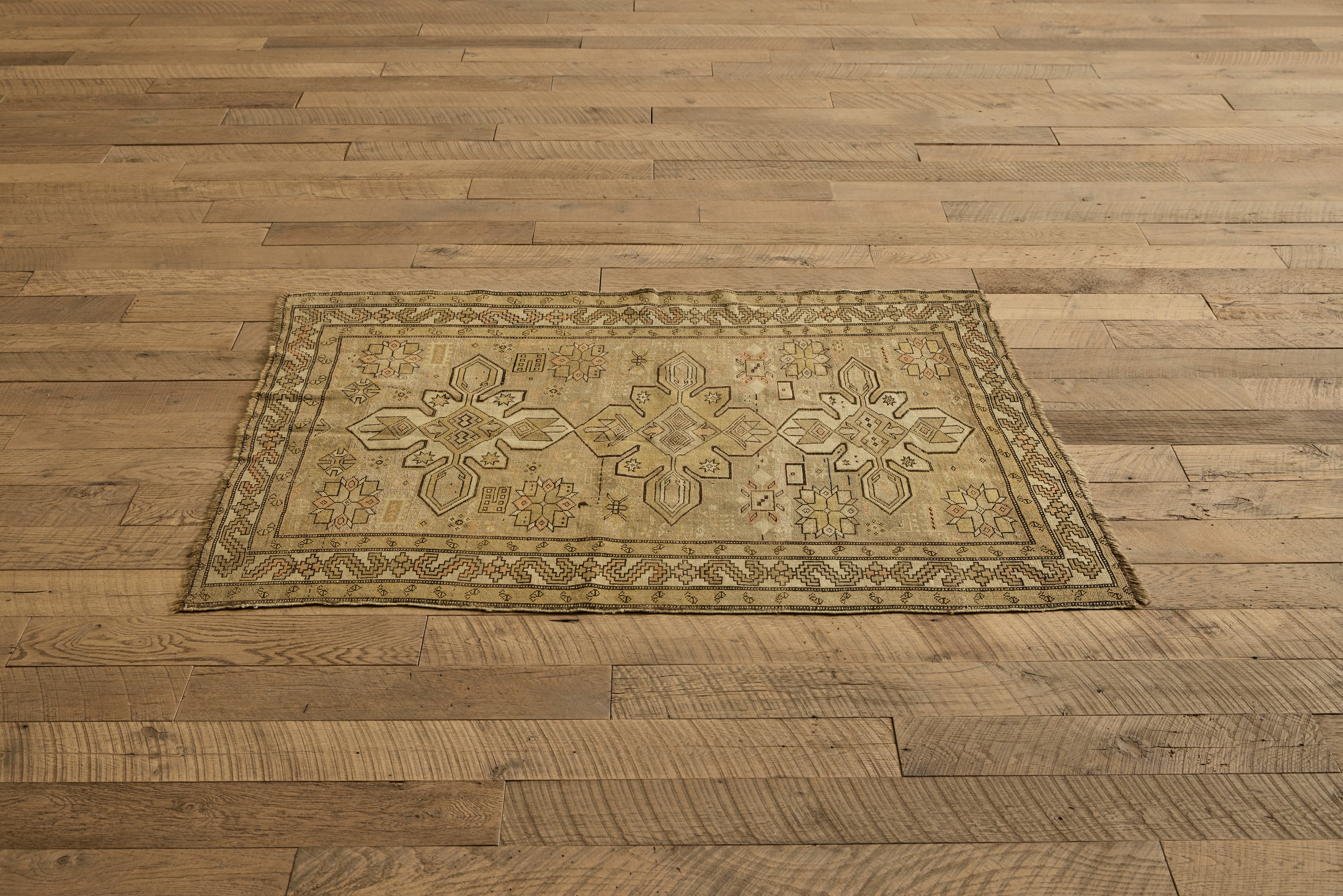 Beige Tribal Rug 3'9 X 5'