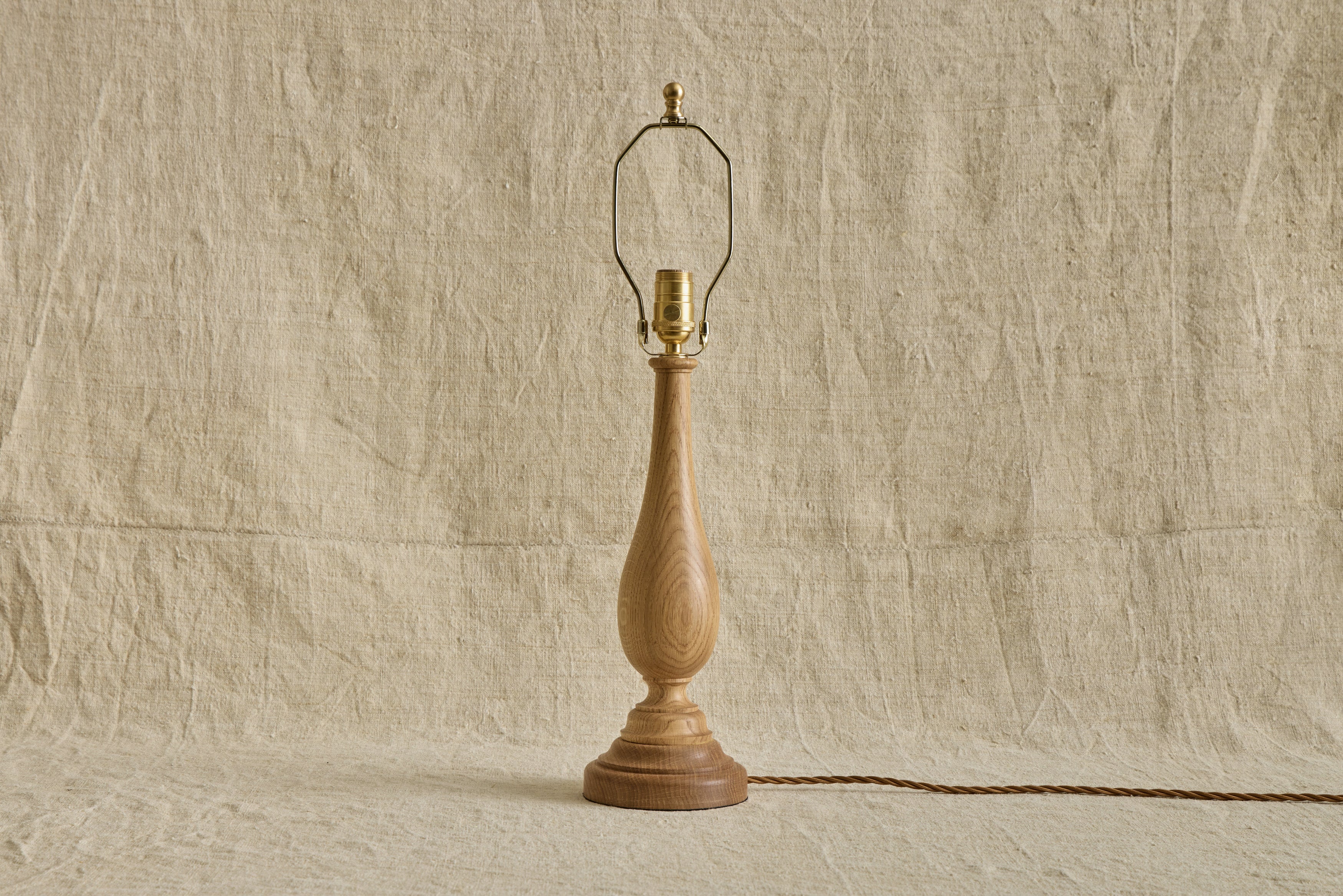 Flicker Lamp Base in Natural Oak