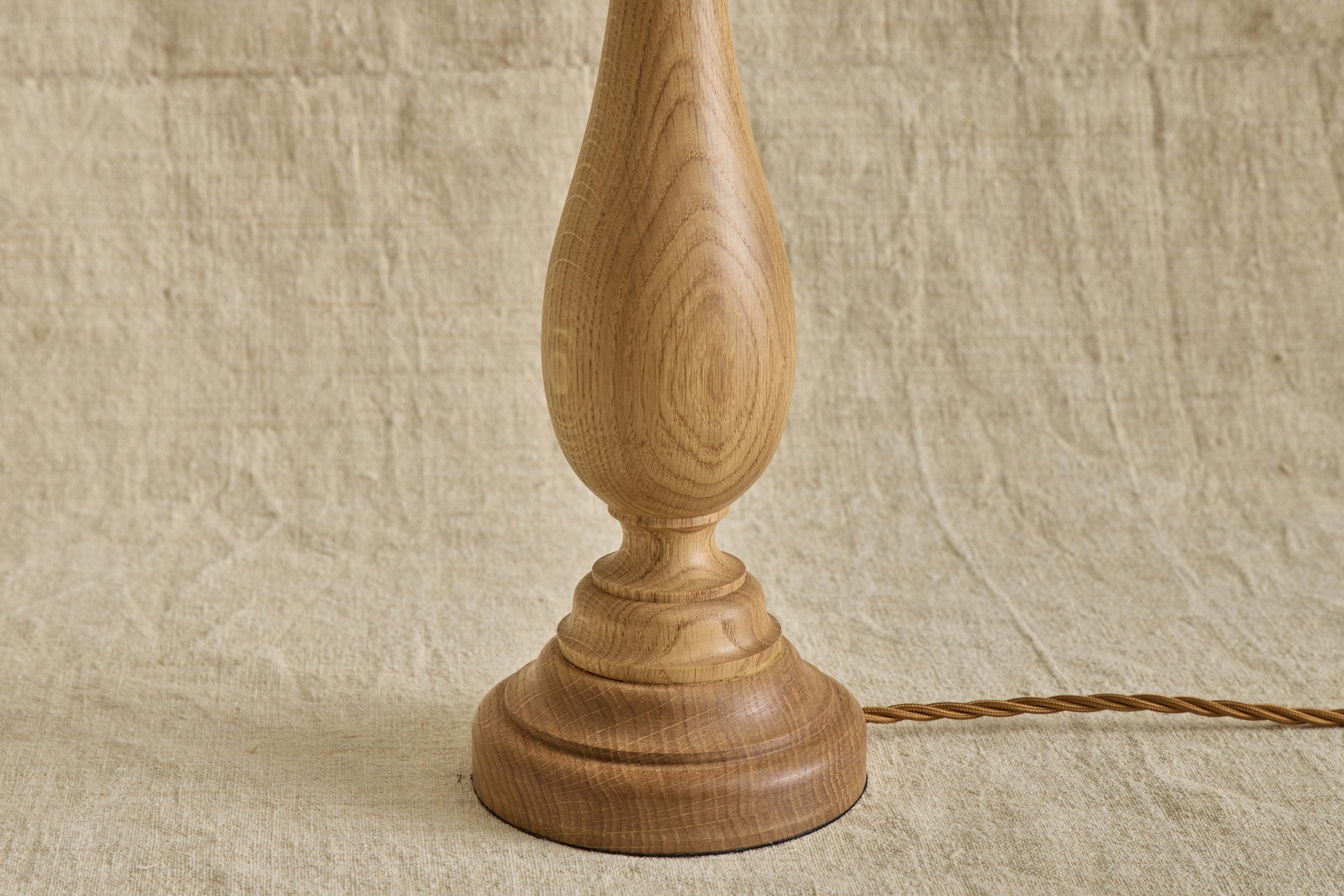 Flicker Lamp Base in Natural Oak