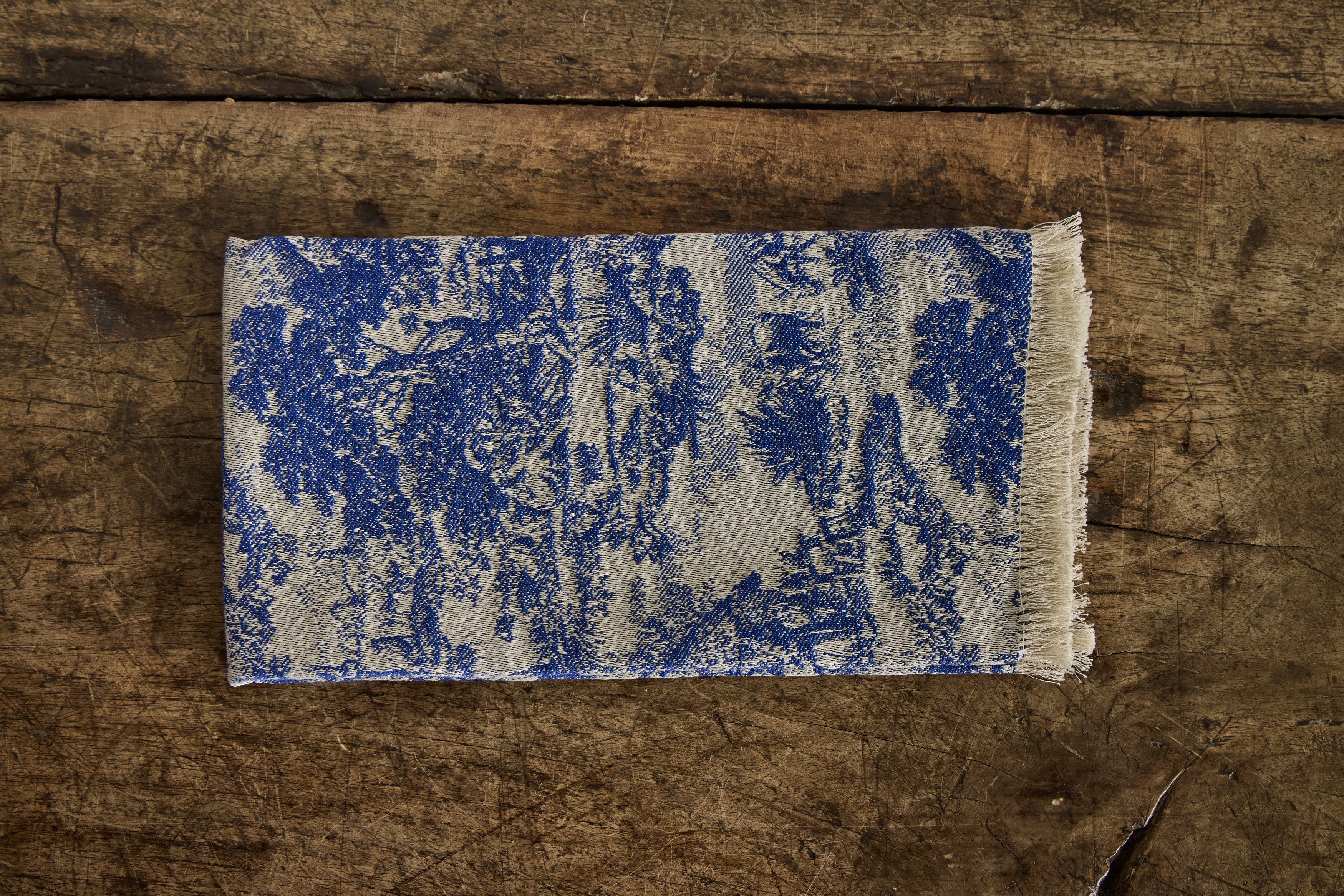 Blue Toile Hand Towel