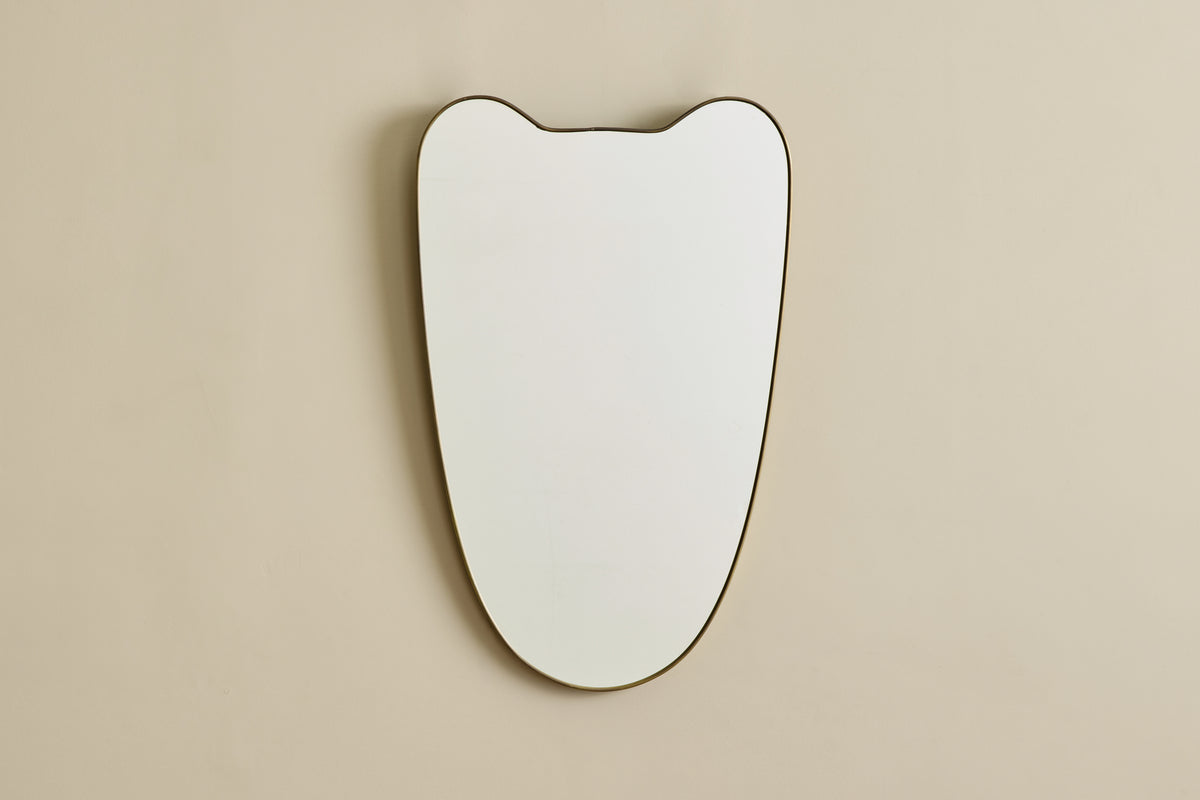Italian Brass Shield Mirror No. 1