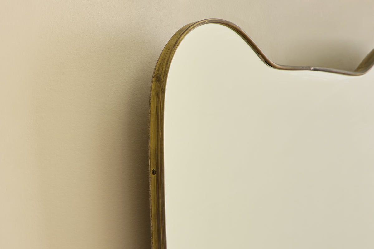 Italian Brass Shield Mirror No. 1
