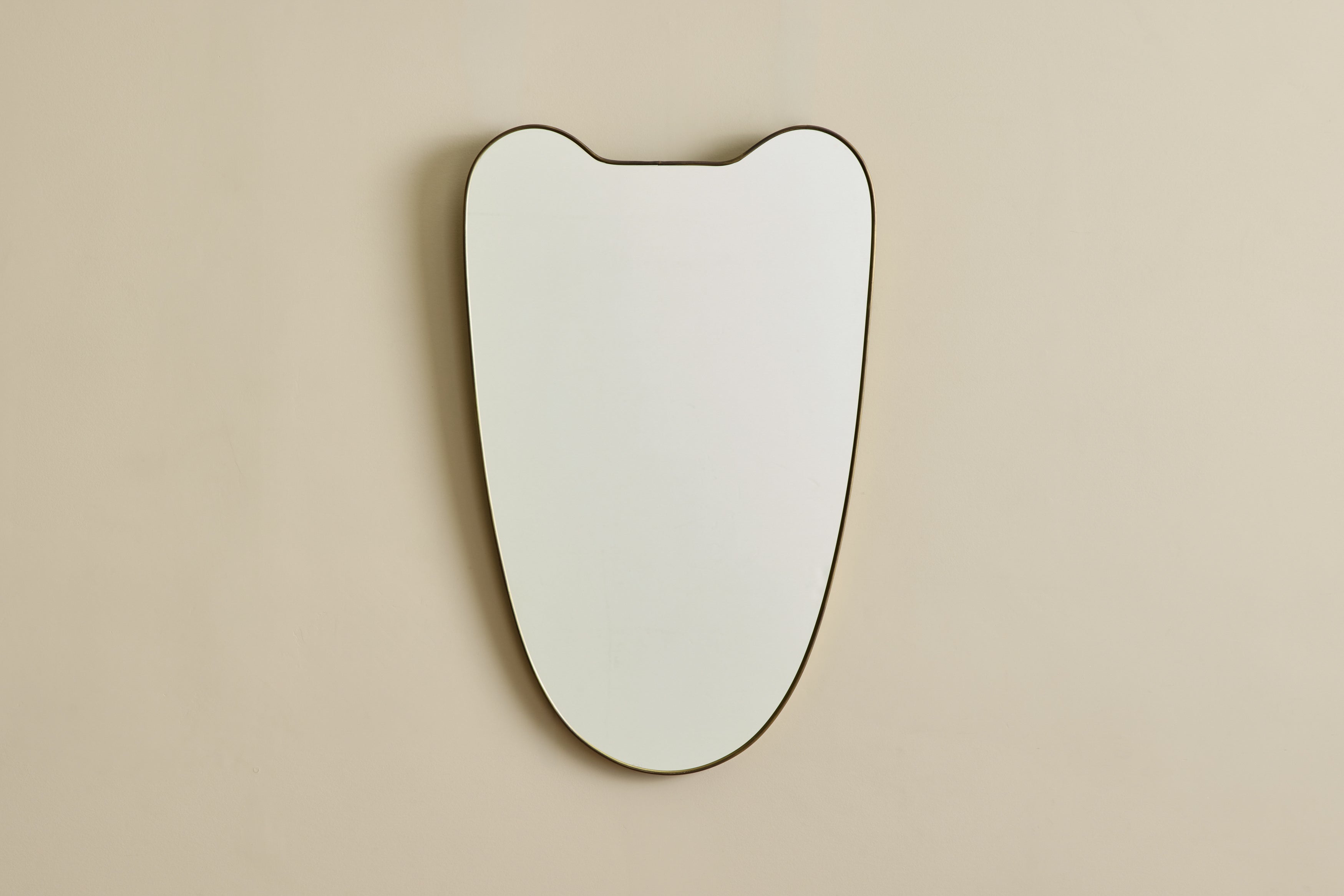 Italian Brass Shield Mirror No. 2