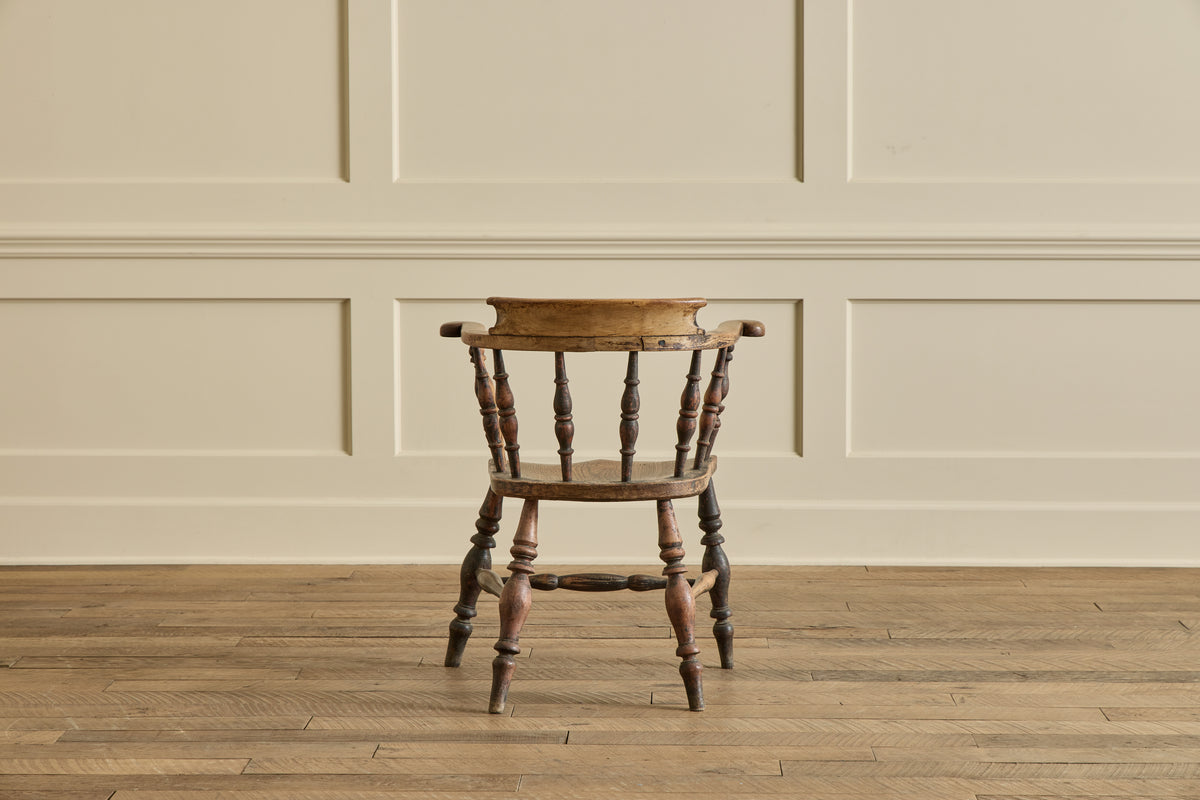 Pair of Elm Wood Side Chairs