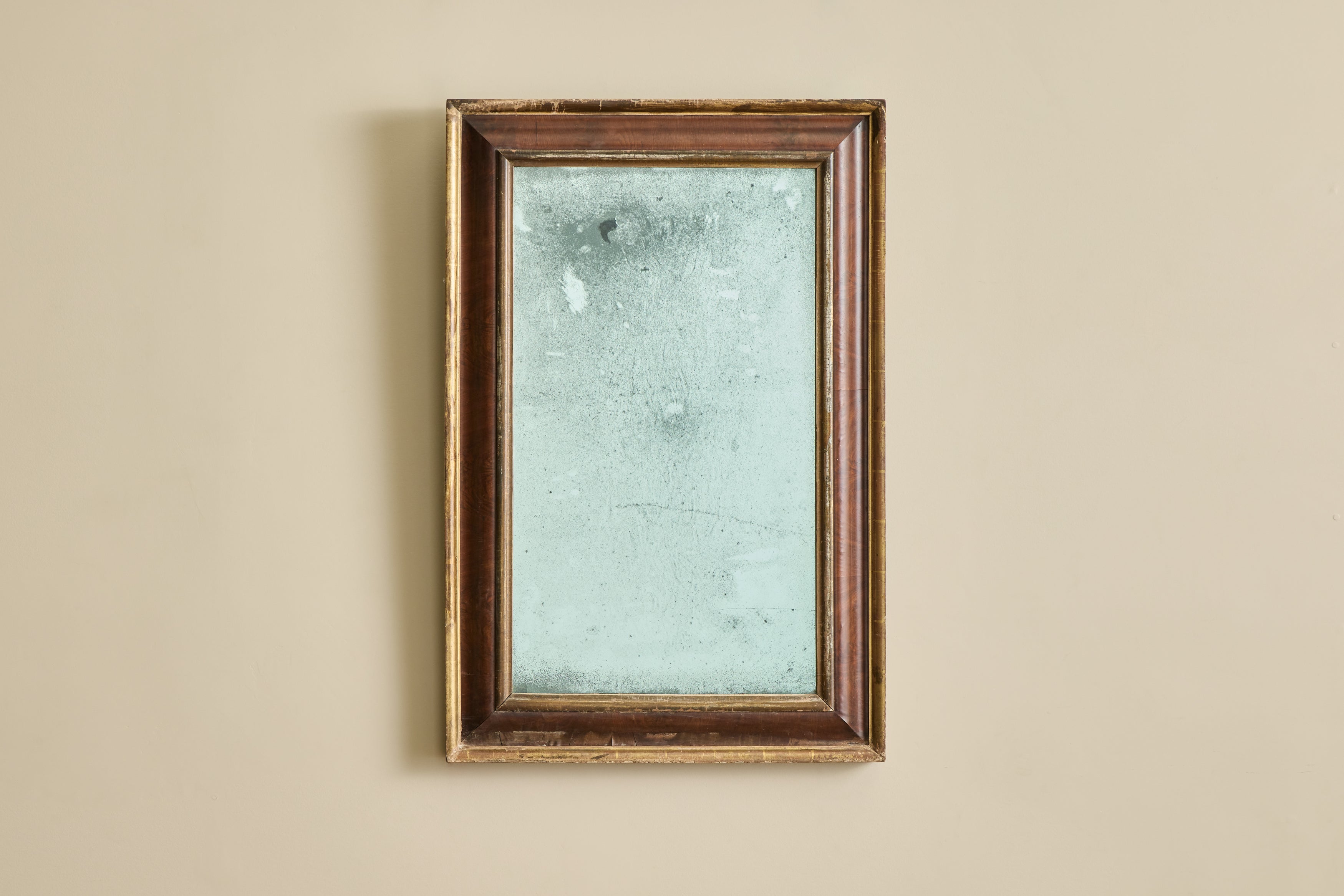 VTG 19TH CENTURY WOOD FRAME MIRROR