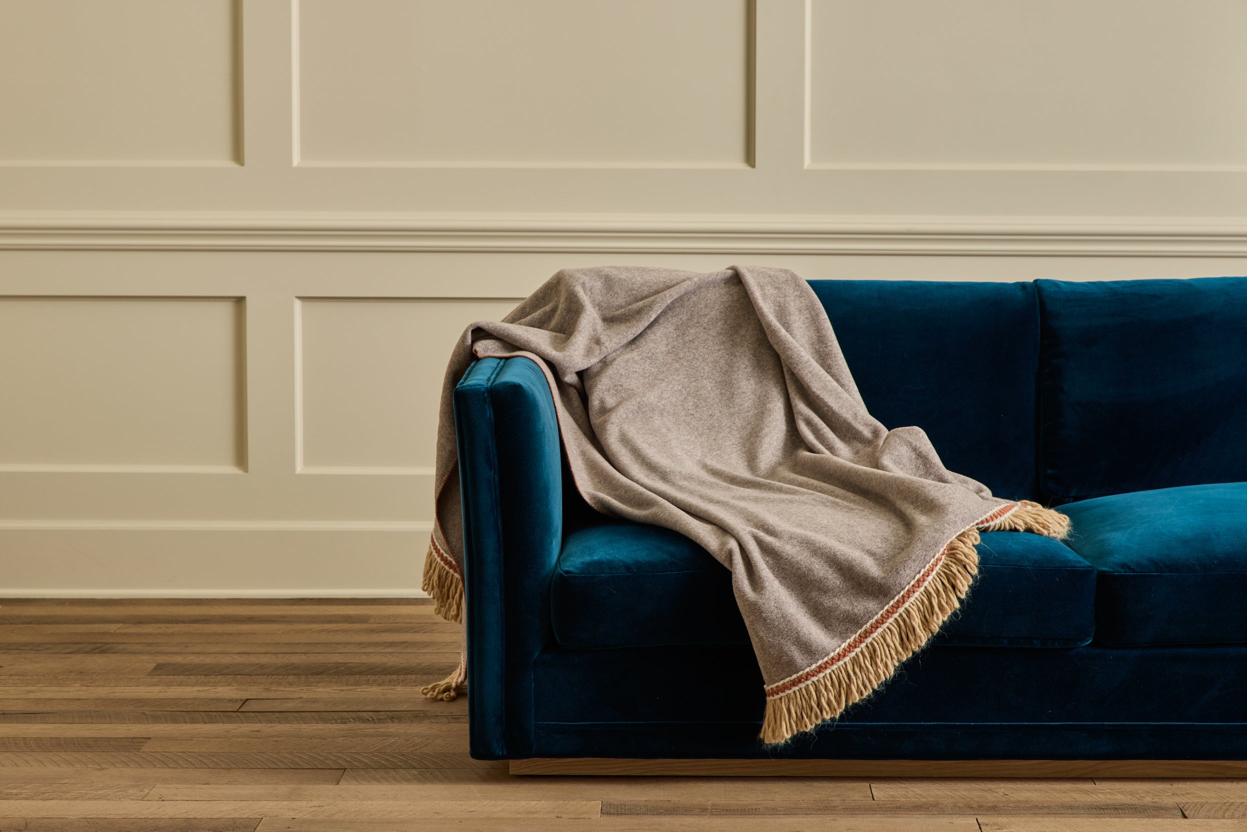 Italian Bamboo Throw in Mud