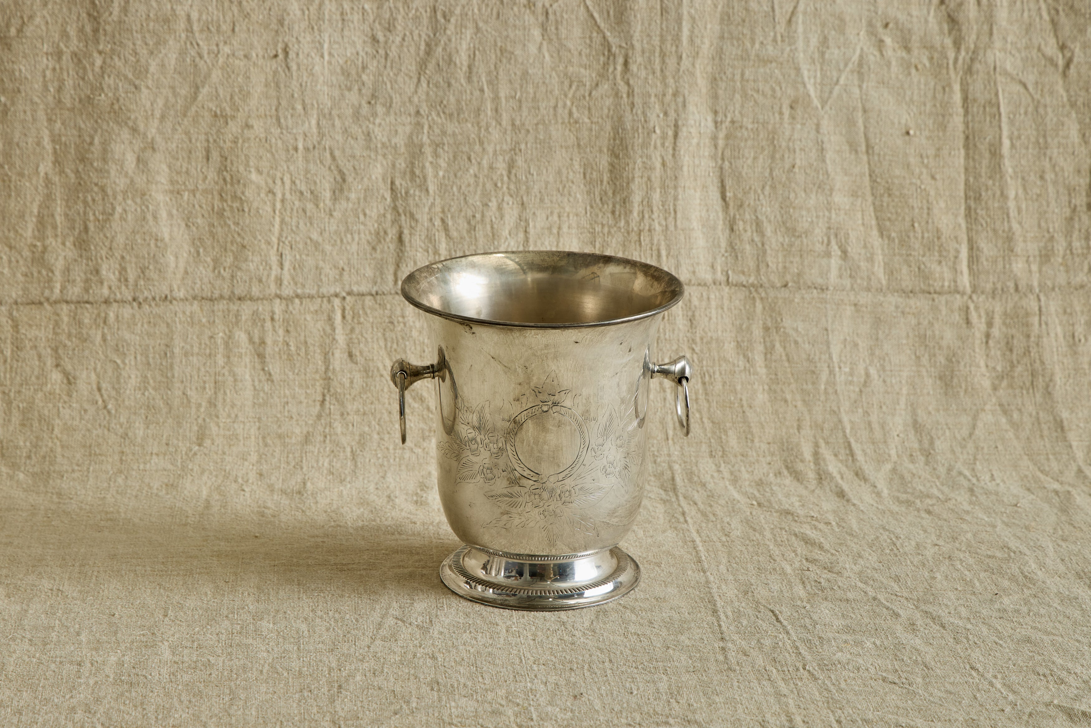 Silver Etched Ice Bucket
