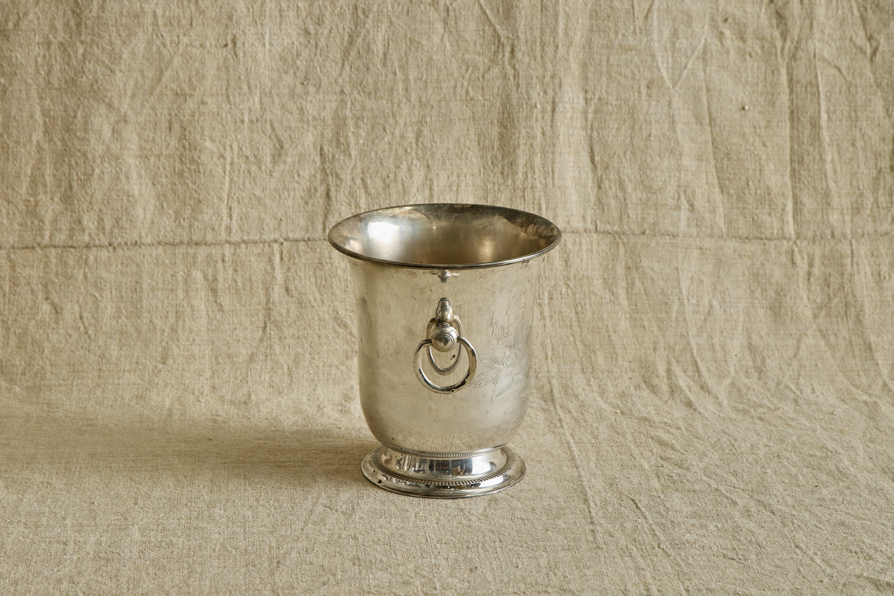 Silver Etched Ice Bucket