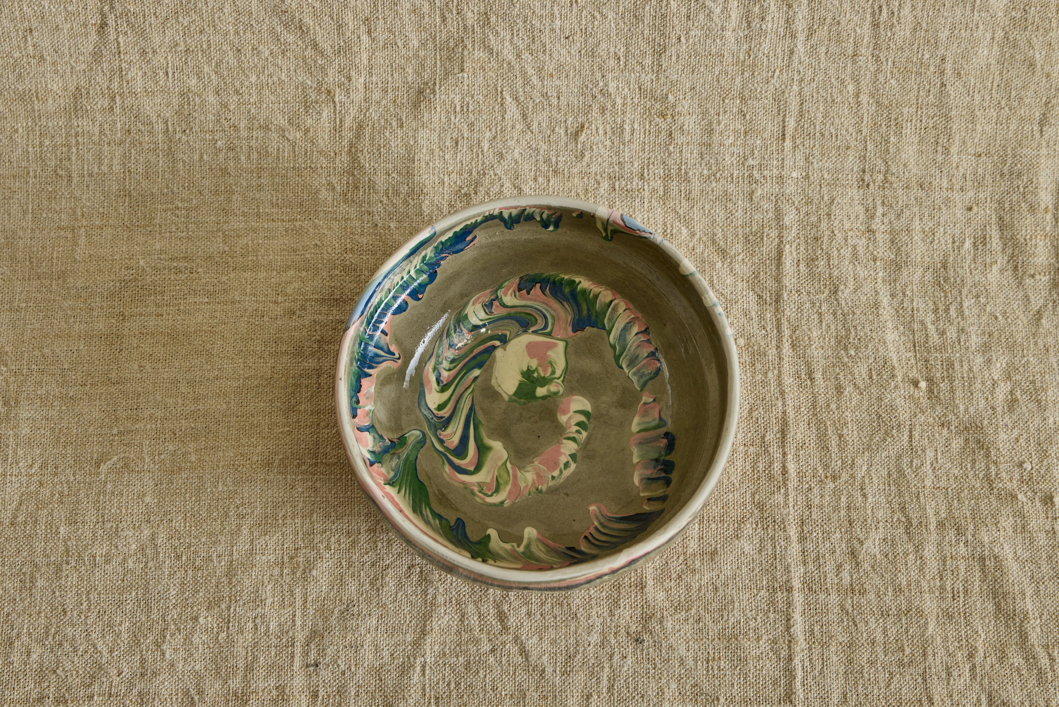 Gray Marbled Ceramic Bowl