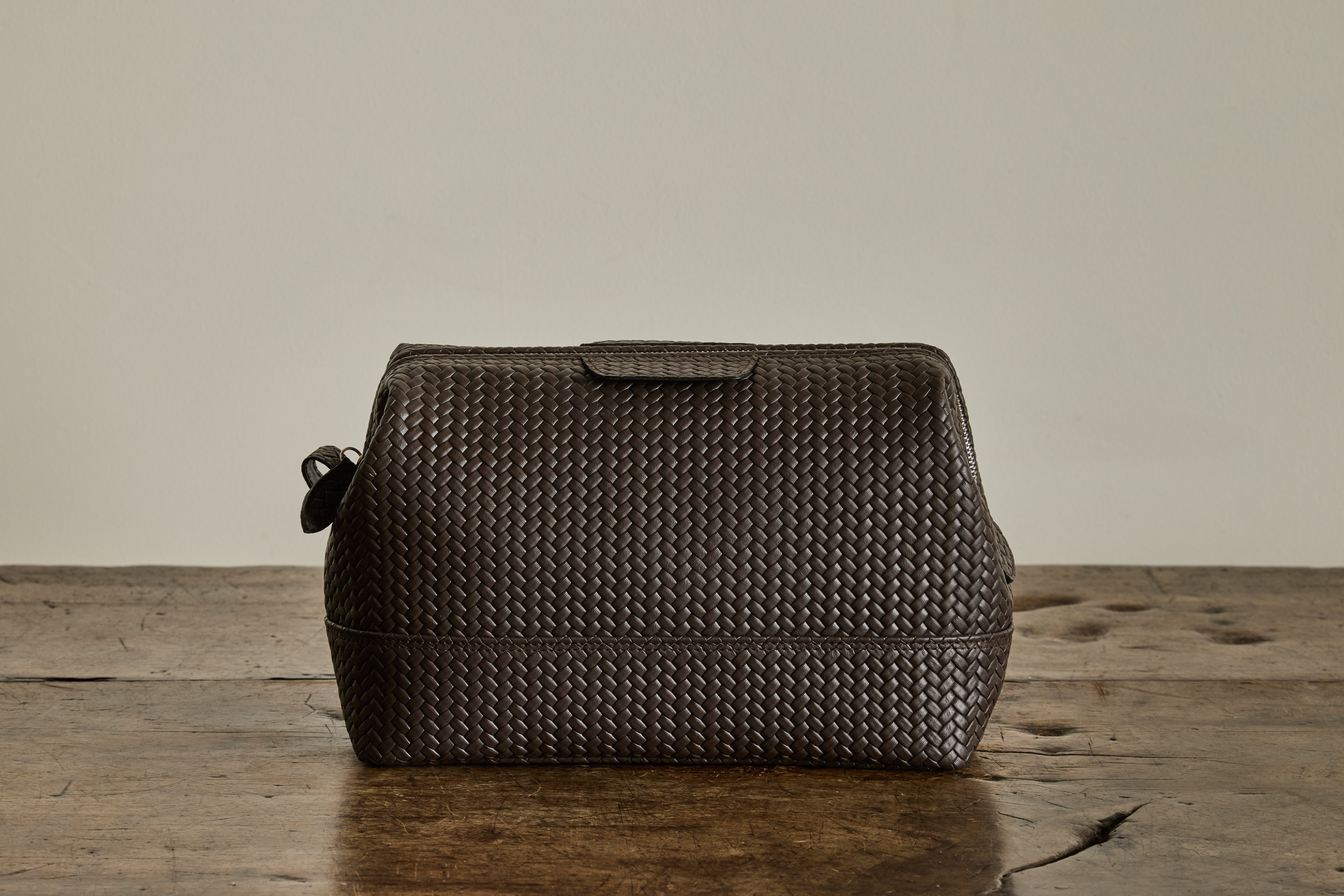 Brown Leather Washbag