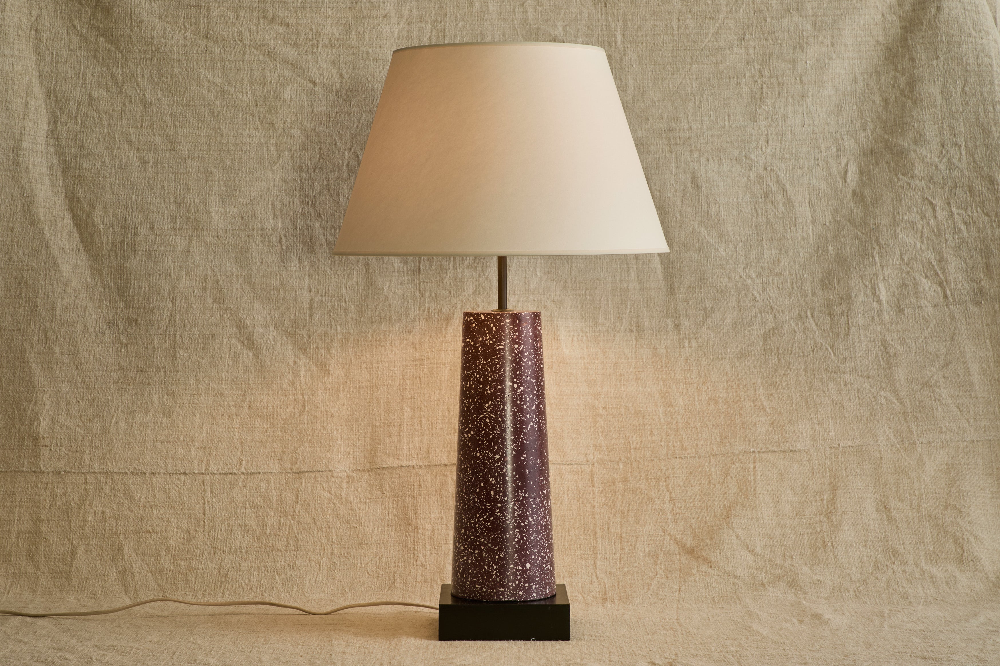 Scagliola Table Lamp, Porphyry