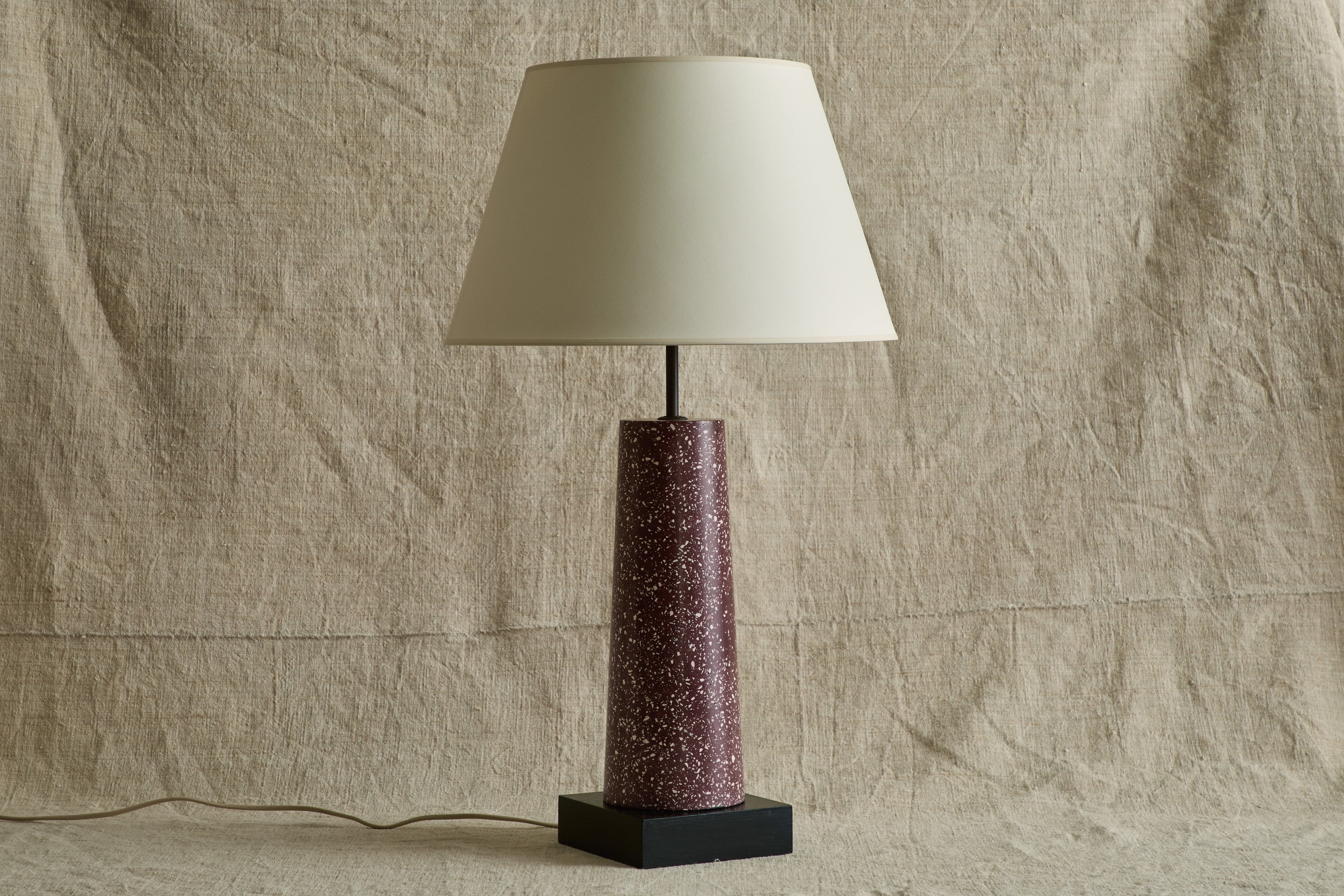 Scagliola Table Lamp, Porphyry