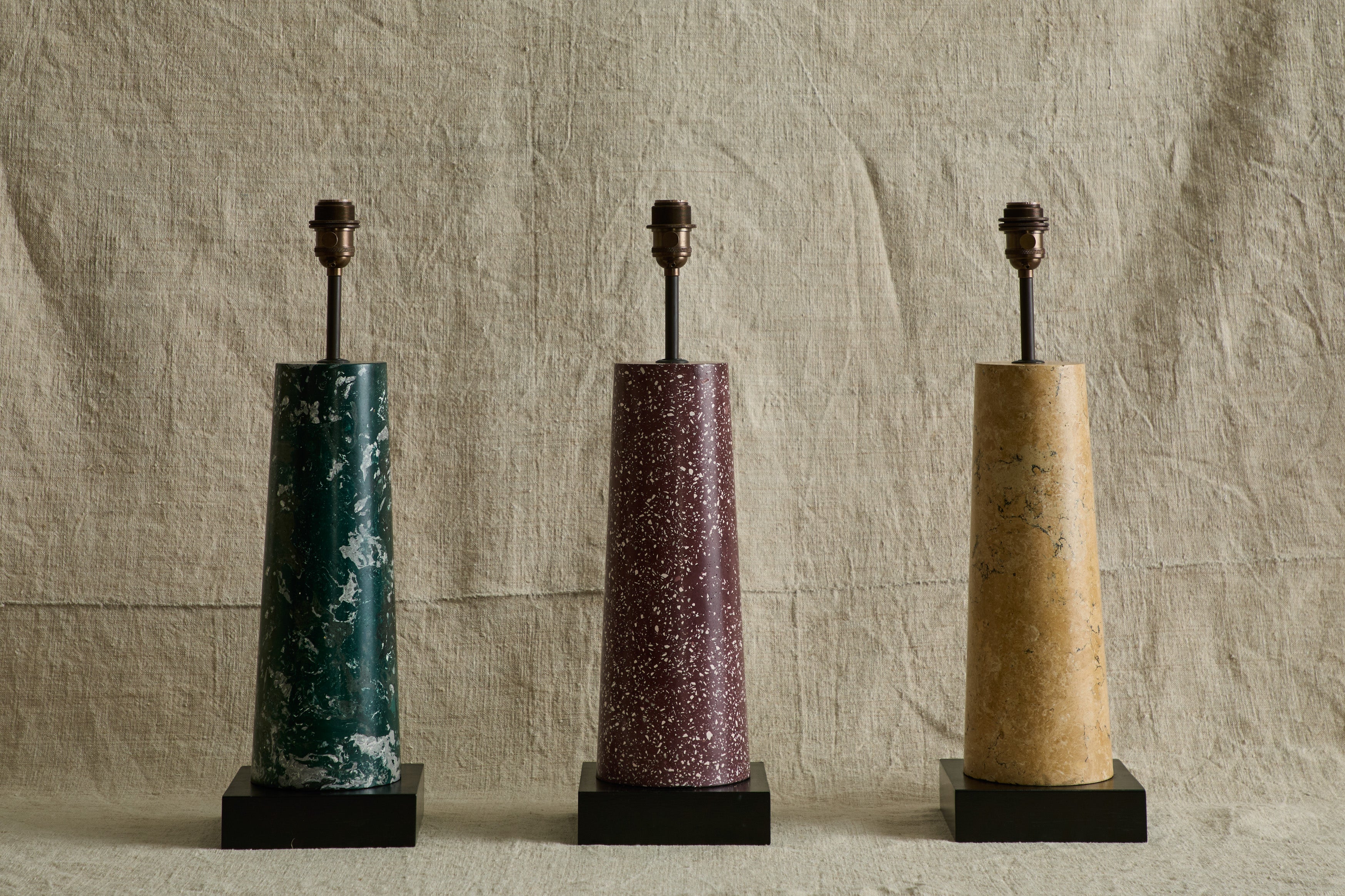 Scagliola Table Lamp, Porphyry