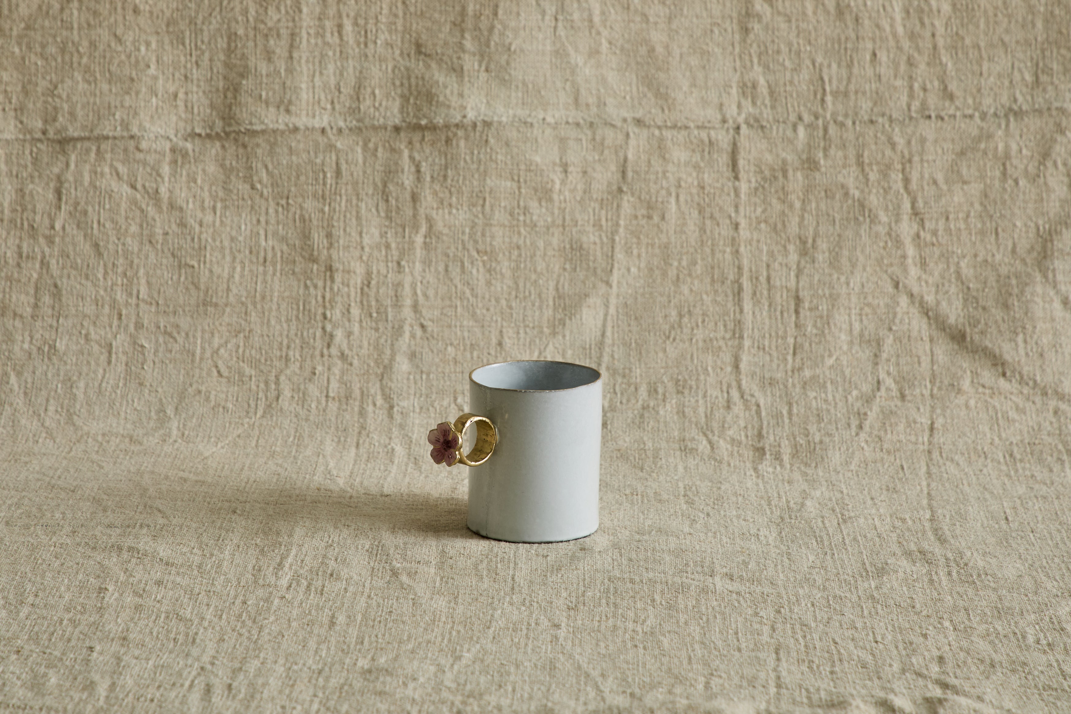 Serena Cup with Pink Flower Ring