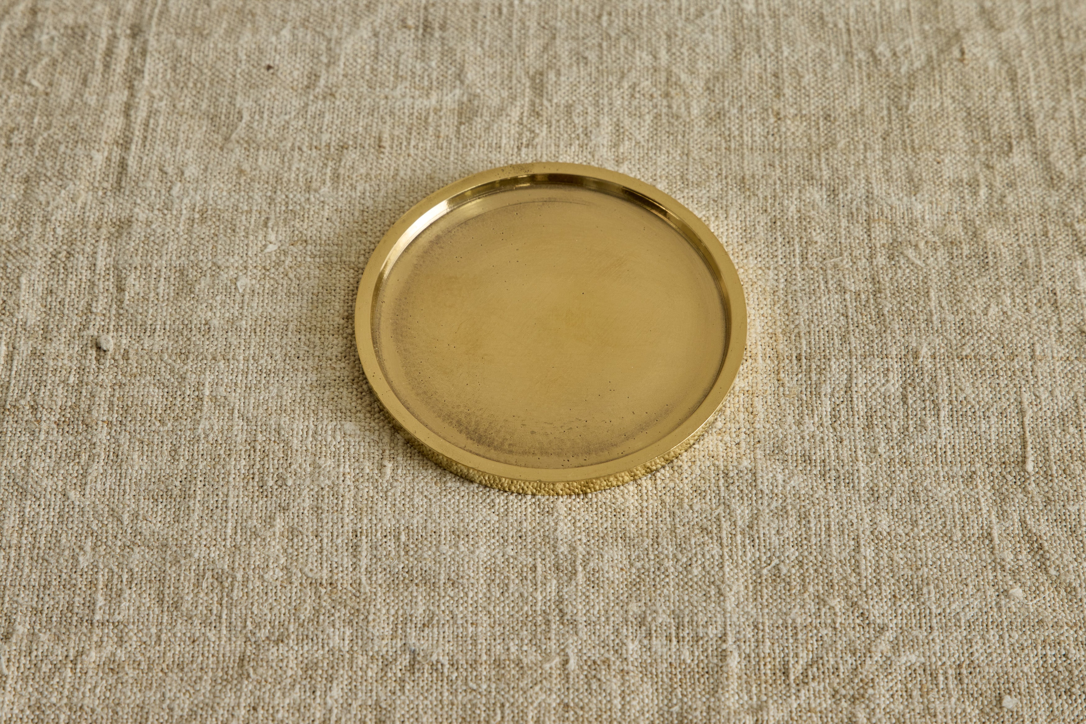 Cast Brass Coasters, Set of 4