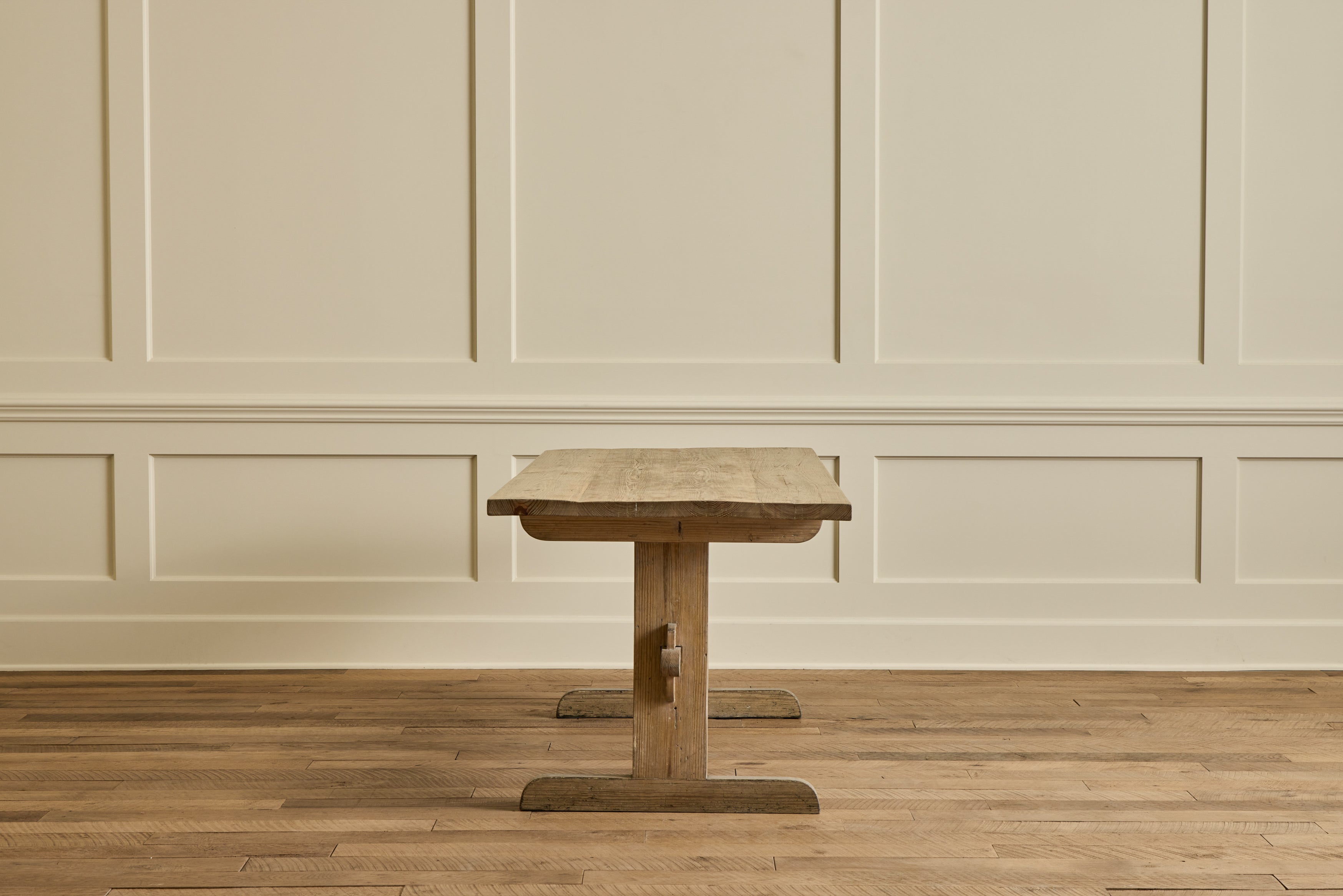 Custom Trestle Dining Table, Reclaimed Pine