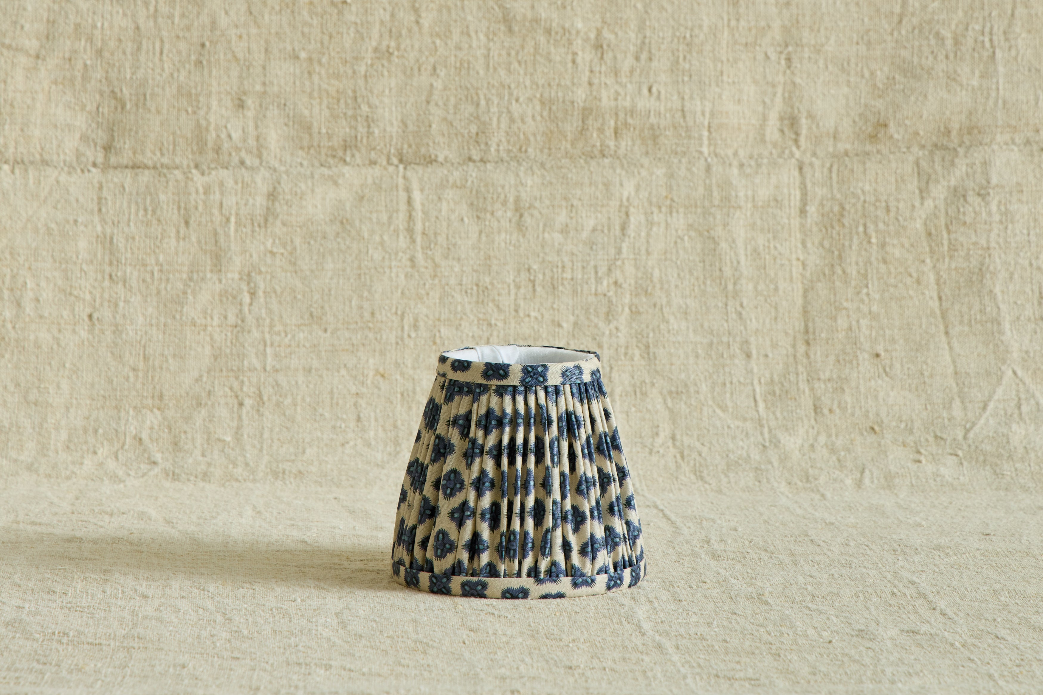 Knurl Woad Linen Pleated Lampshade (Multiple Styles)