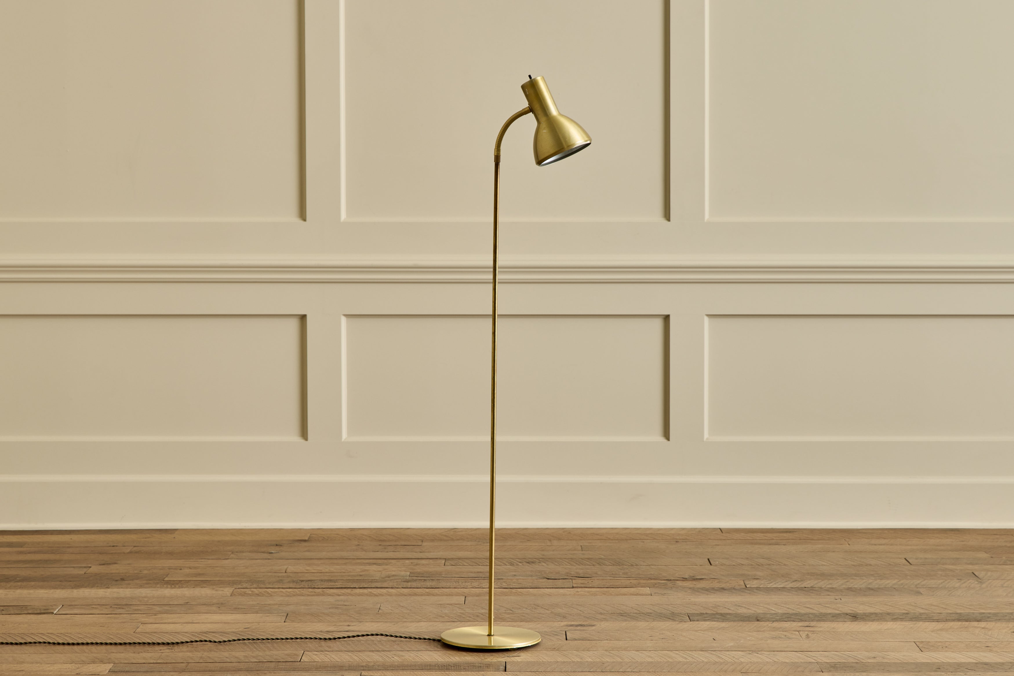 VTG DANISH BRASS TASK FLOOR LAMP