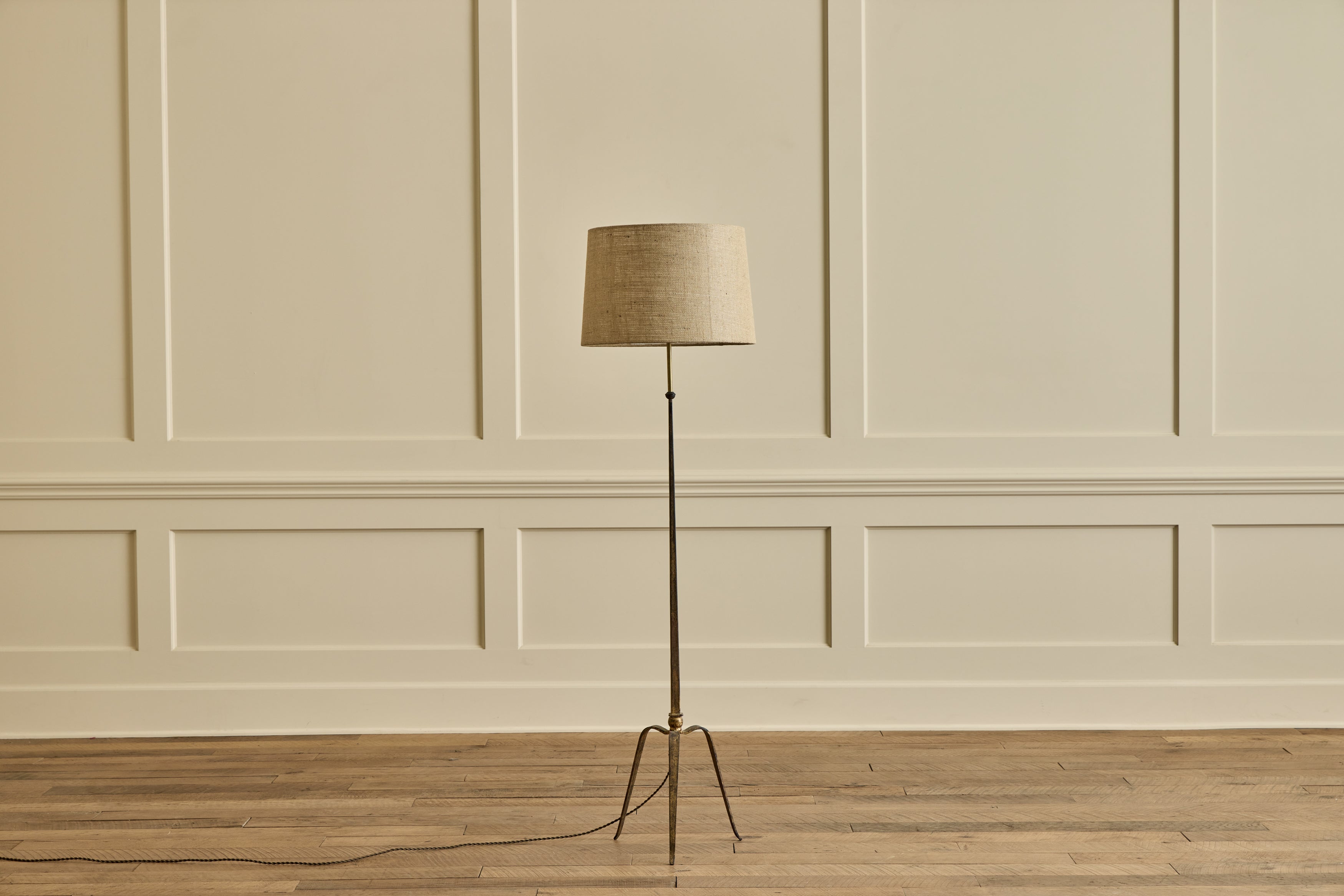 Gilt Iron Floor Lamp