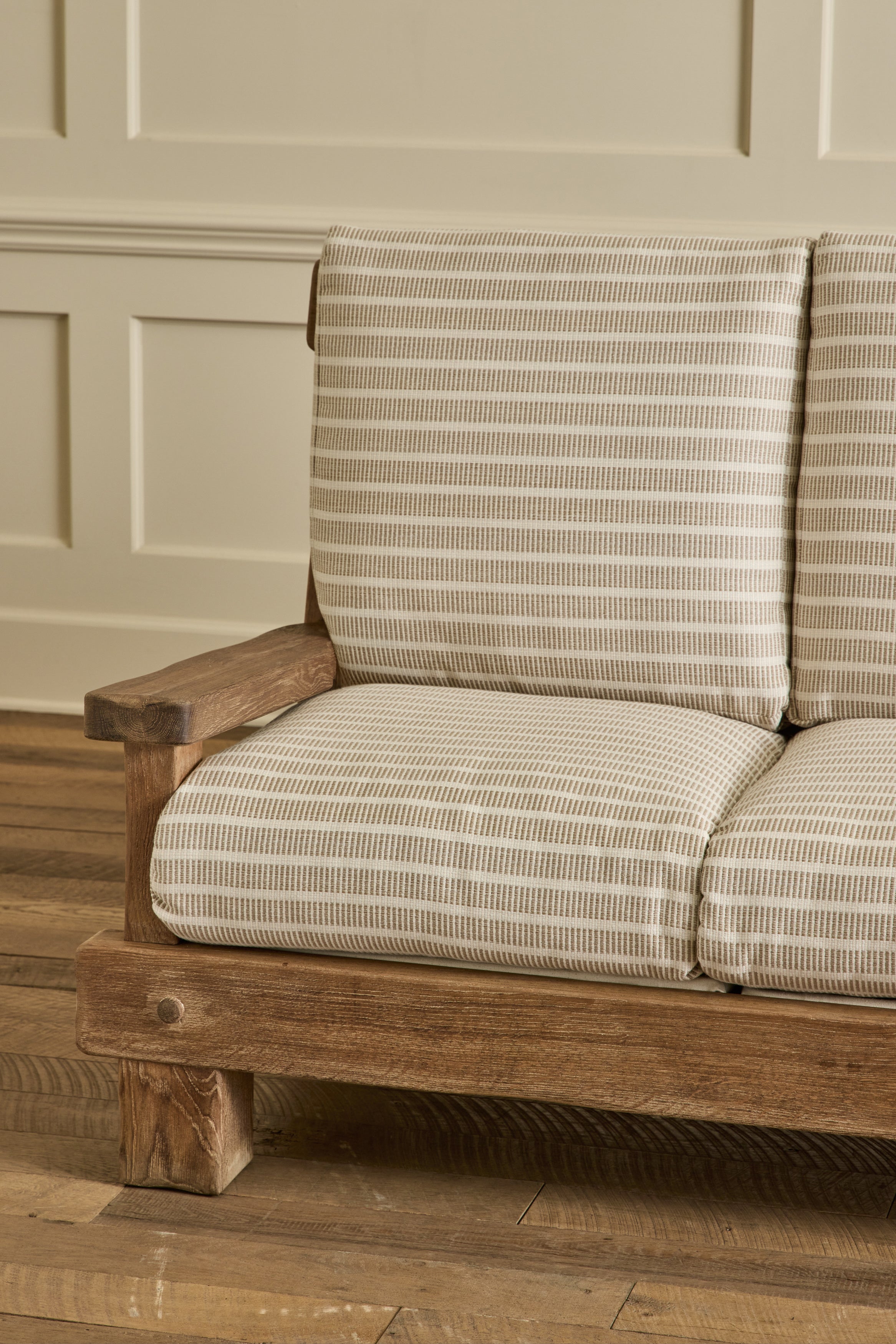 French Oak Brutalist Sofa No. 1