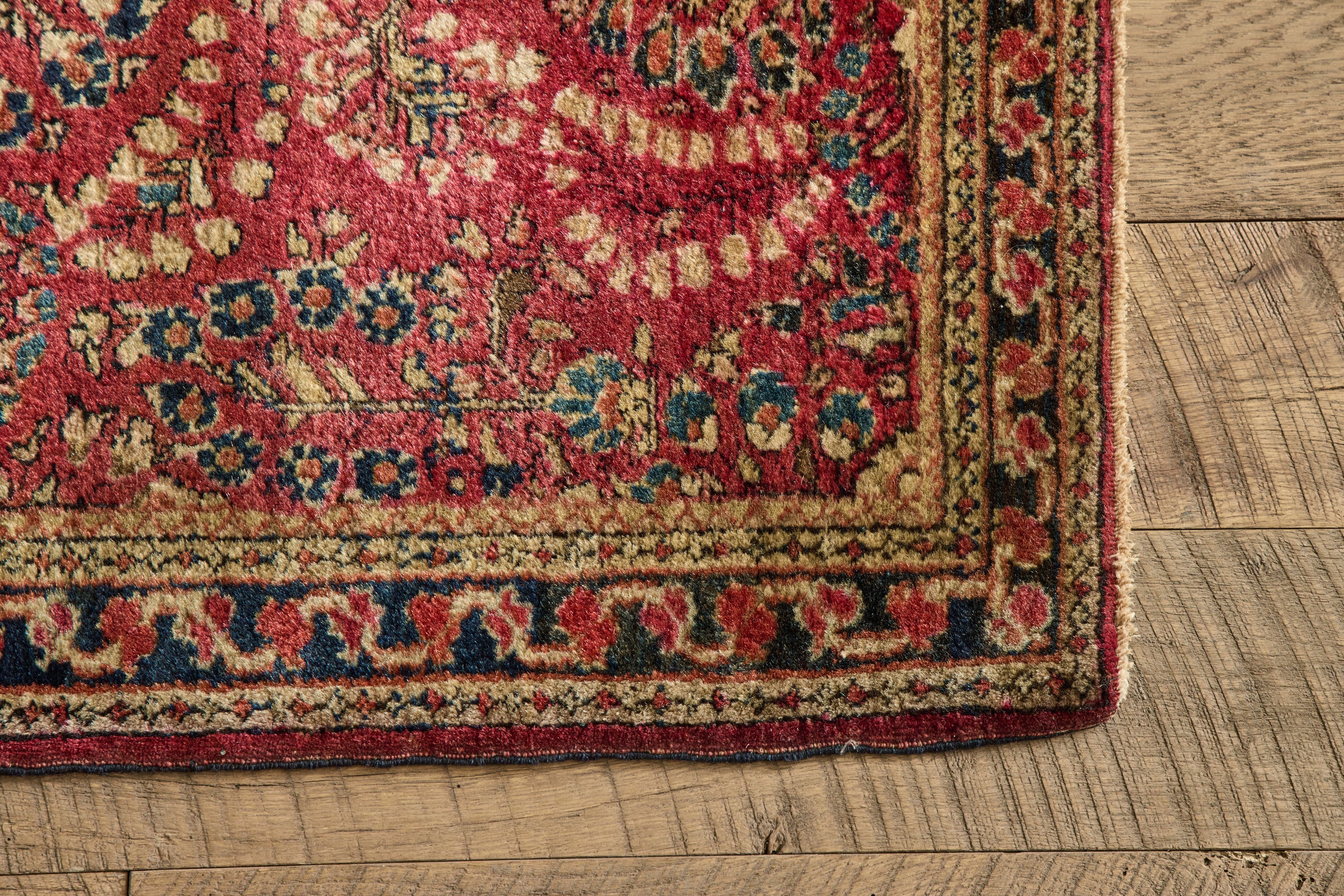 Red Sarouk Throw Rug 2 X 4
