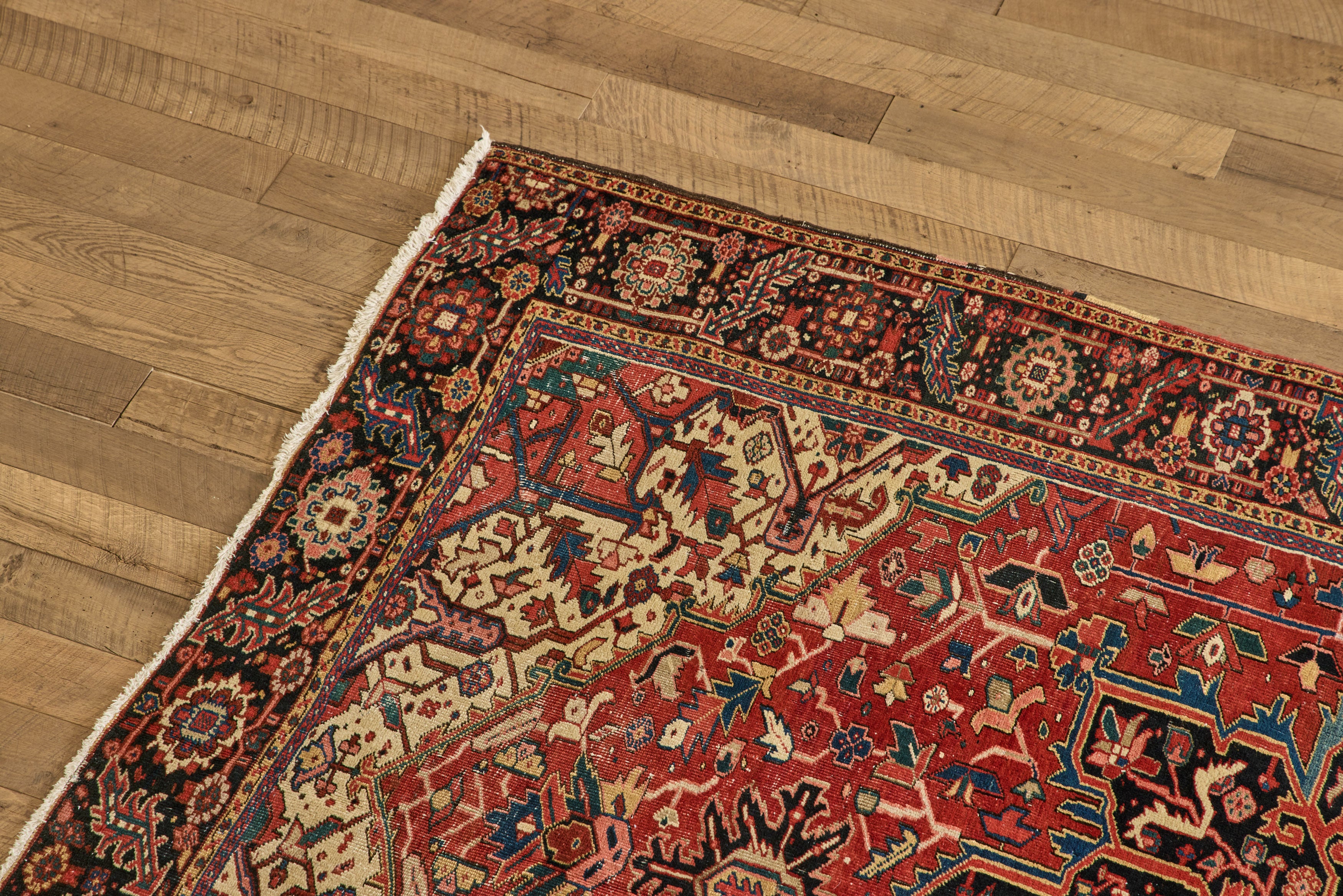 Red & Blue Heriz Rug 8'4 x 11'4