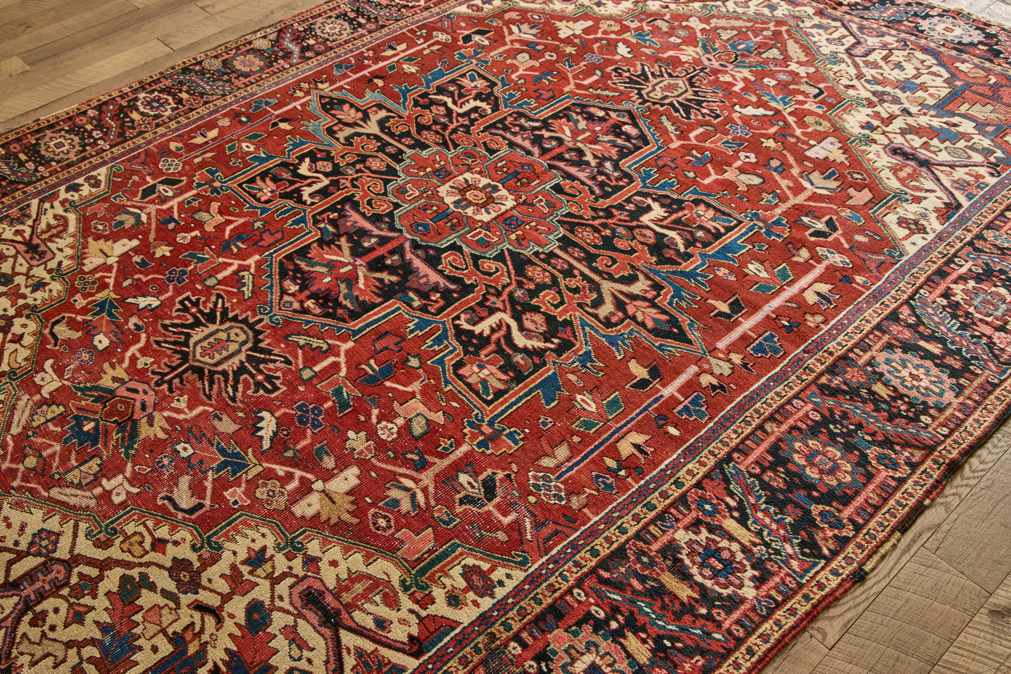 Red & Blue Heriz Rug 8'4 x 11'4